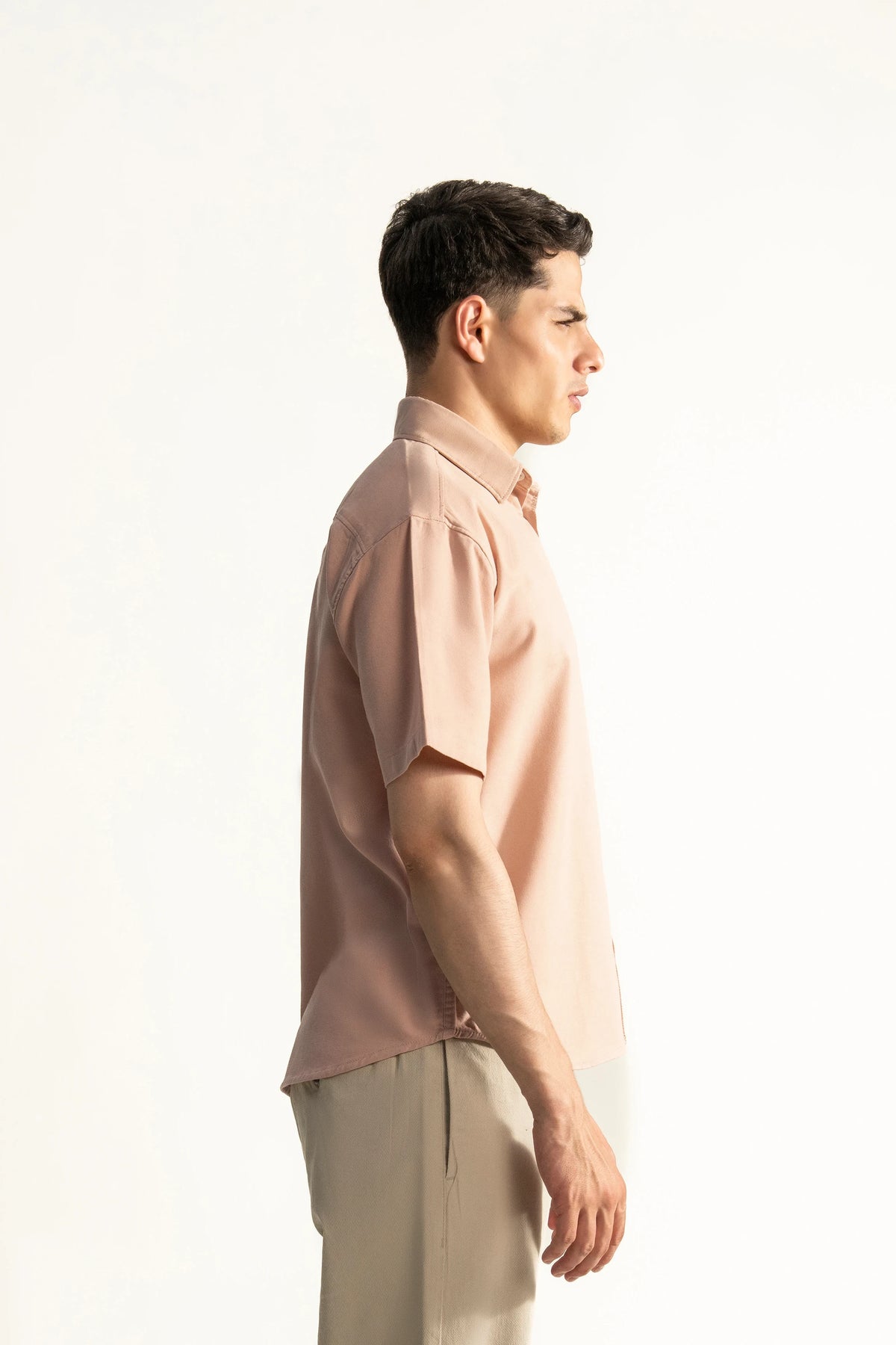 HIDDEN BUTTON DOWN CASUAL SHIRT LIME ORANGE