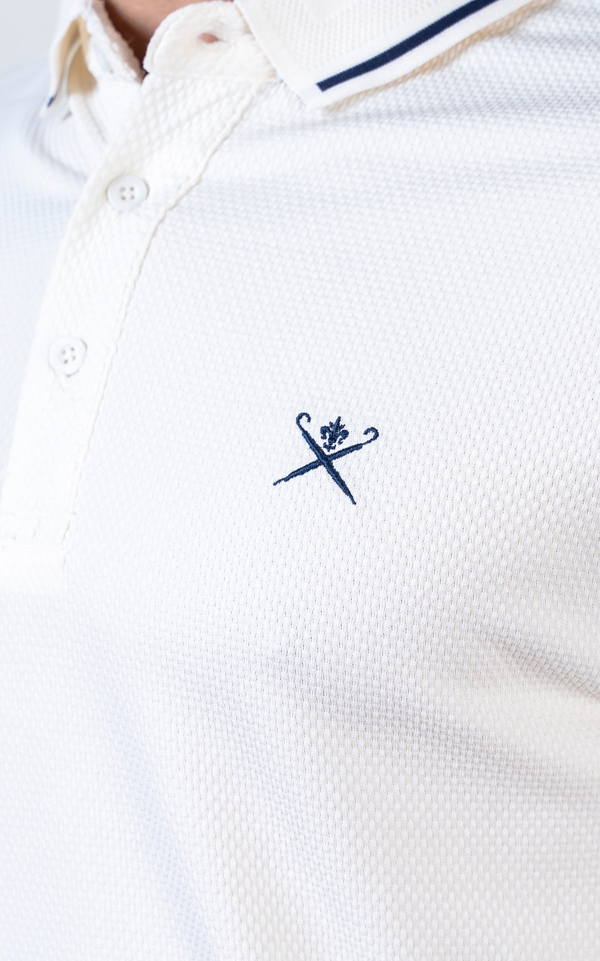 TIPPING COLLAR POLO CREAM