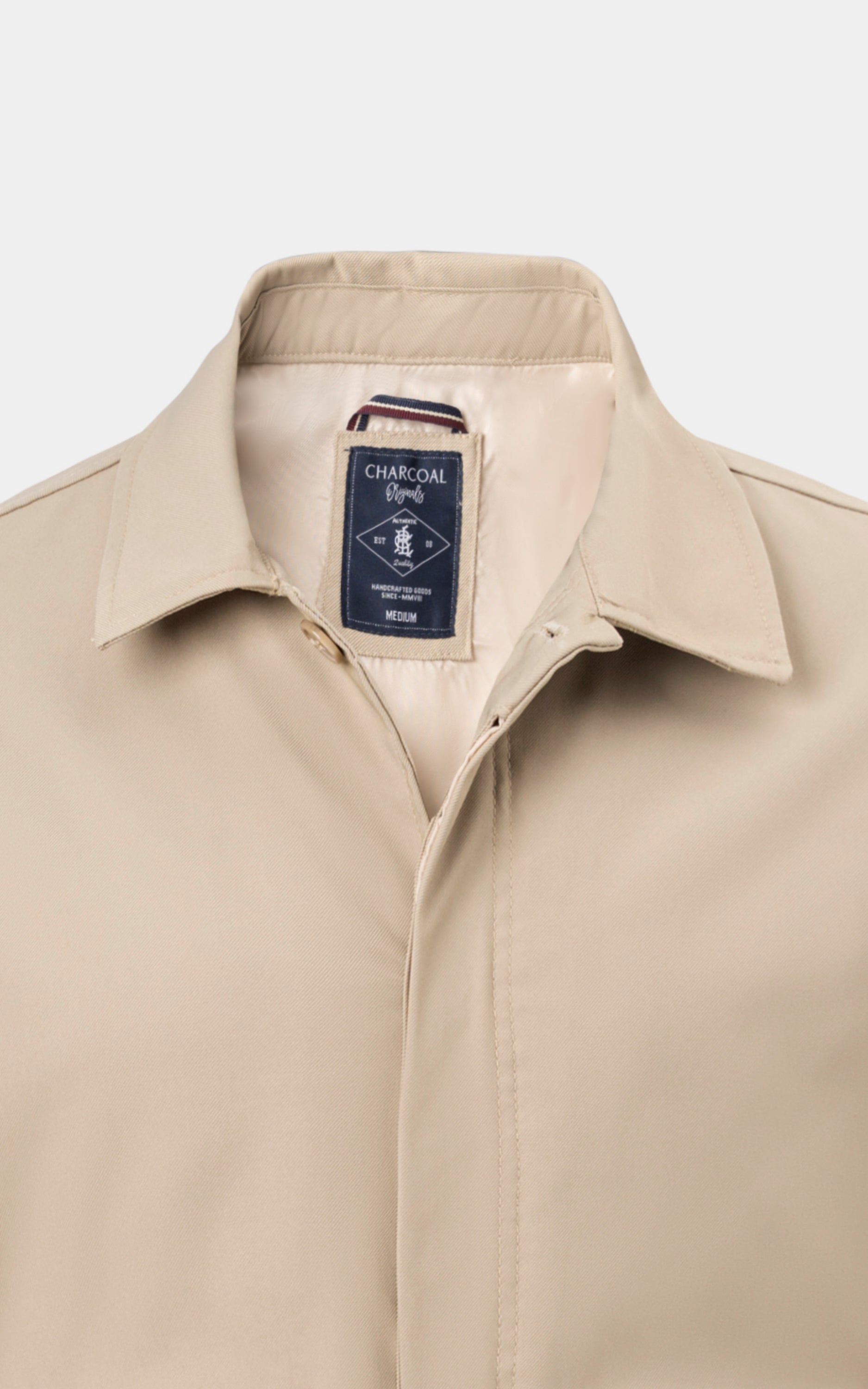 SLIM FIT FULLSLEEVE CLASSIC HARRINGTON JACKET BEIGE