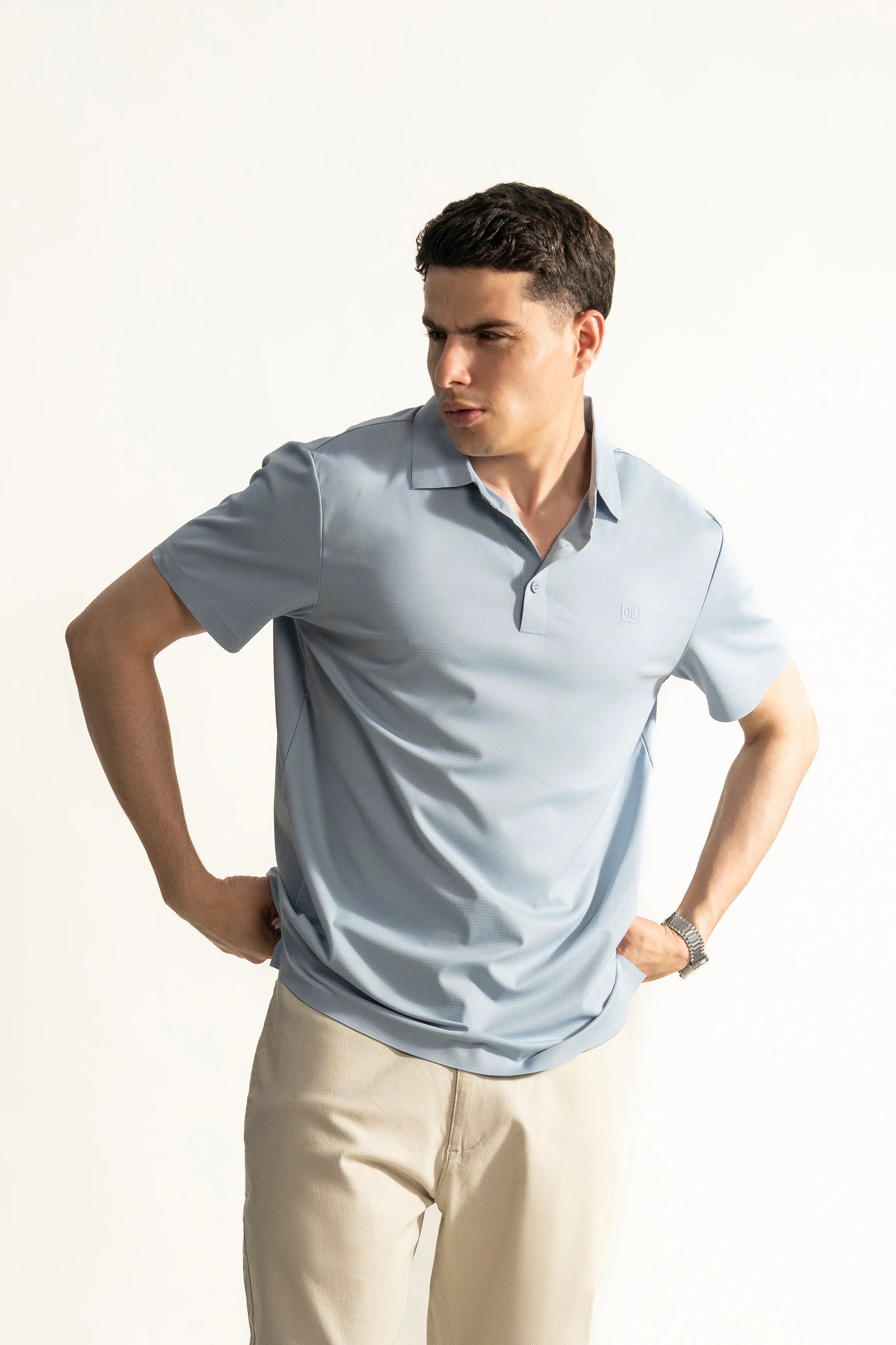 POLO SHIRT SMART FIT SKY