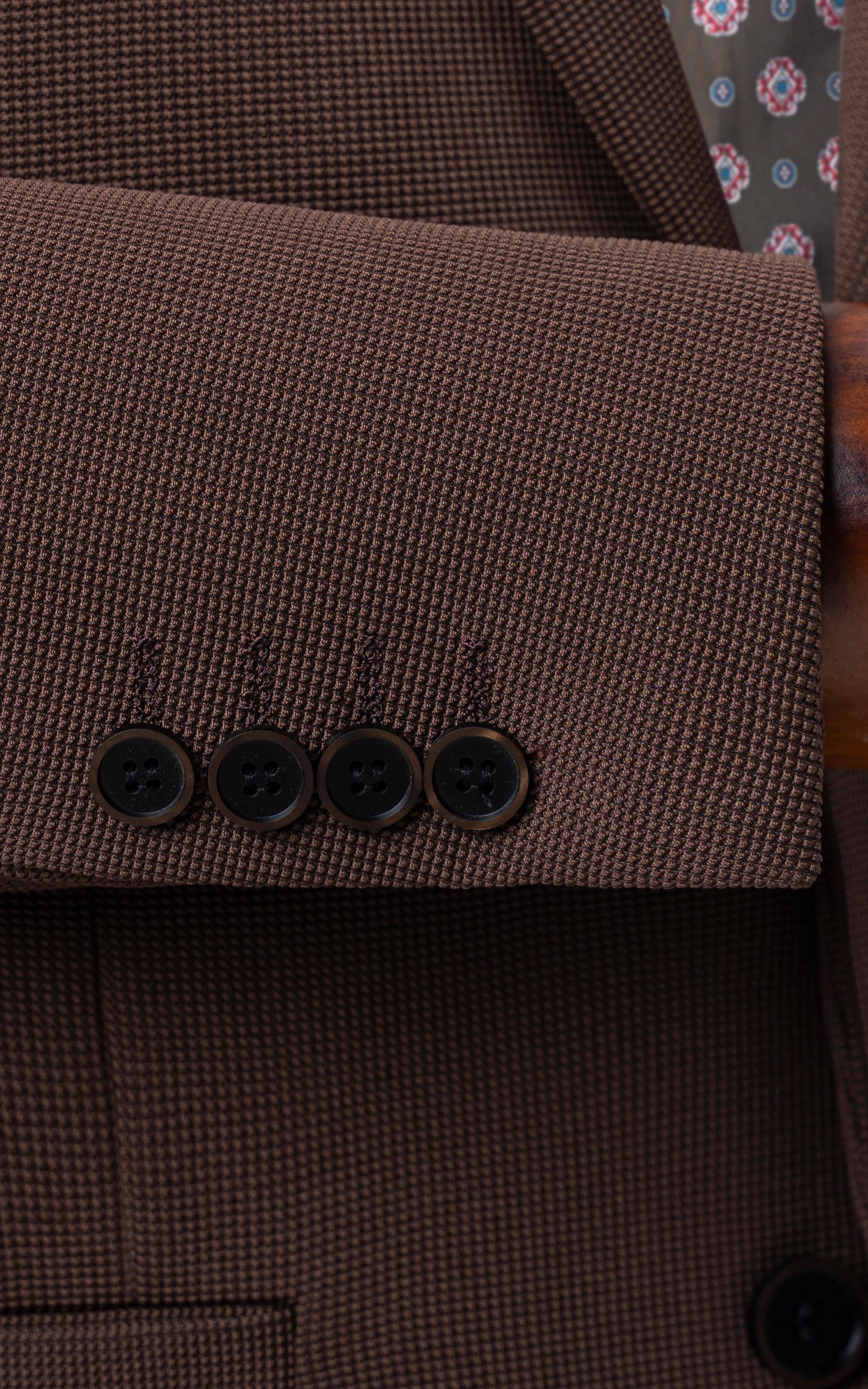 Casual Textured Blazer Brown