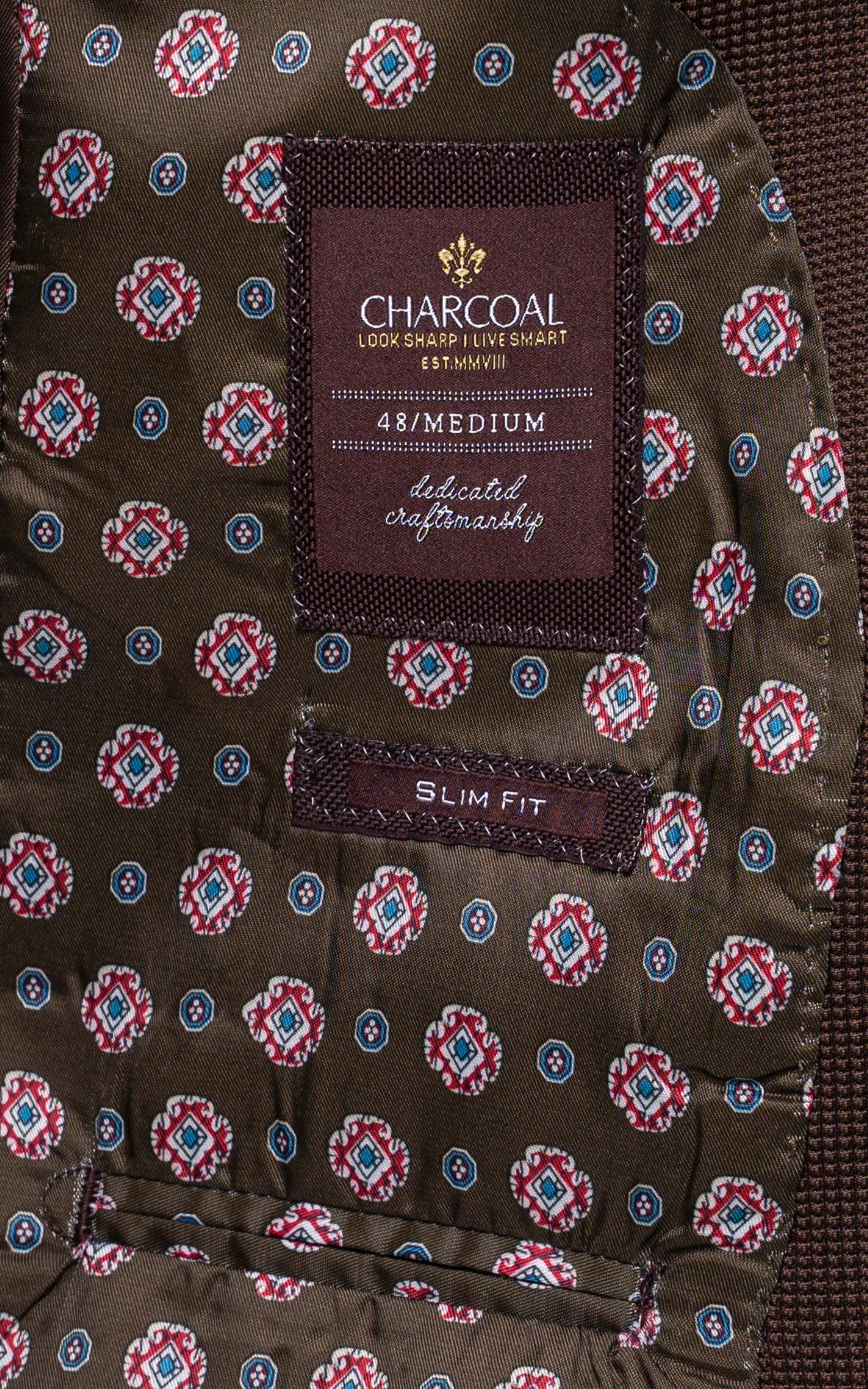 Casual Textured Blazer Brown