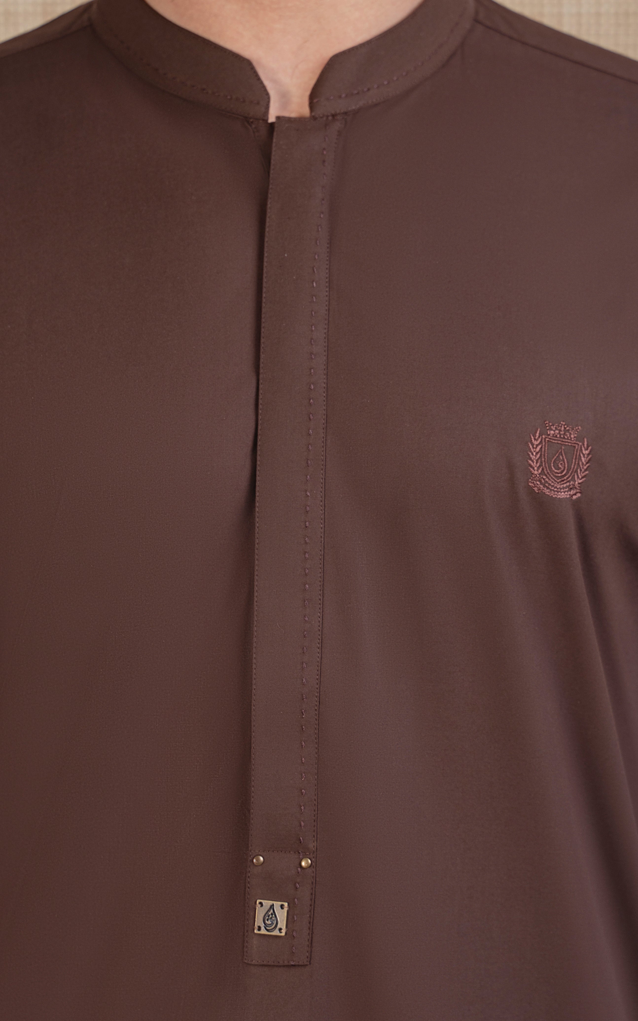 BLENDED KAMEEZ SHALWAR - SIGNATURE COLLECTION DARK BROWN
