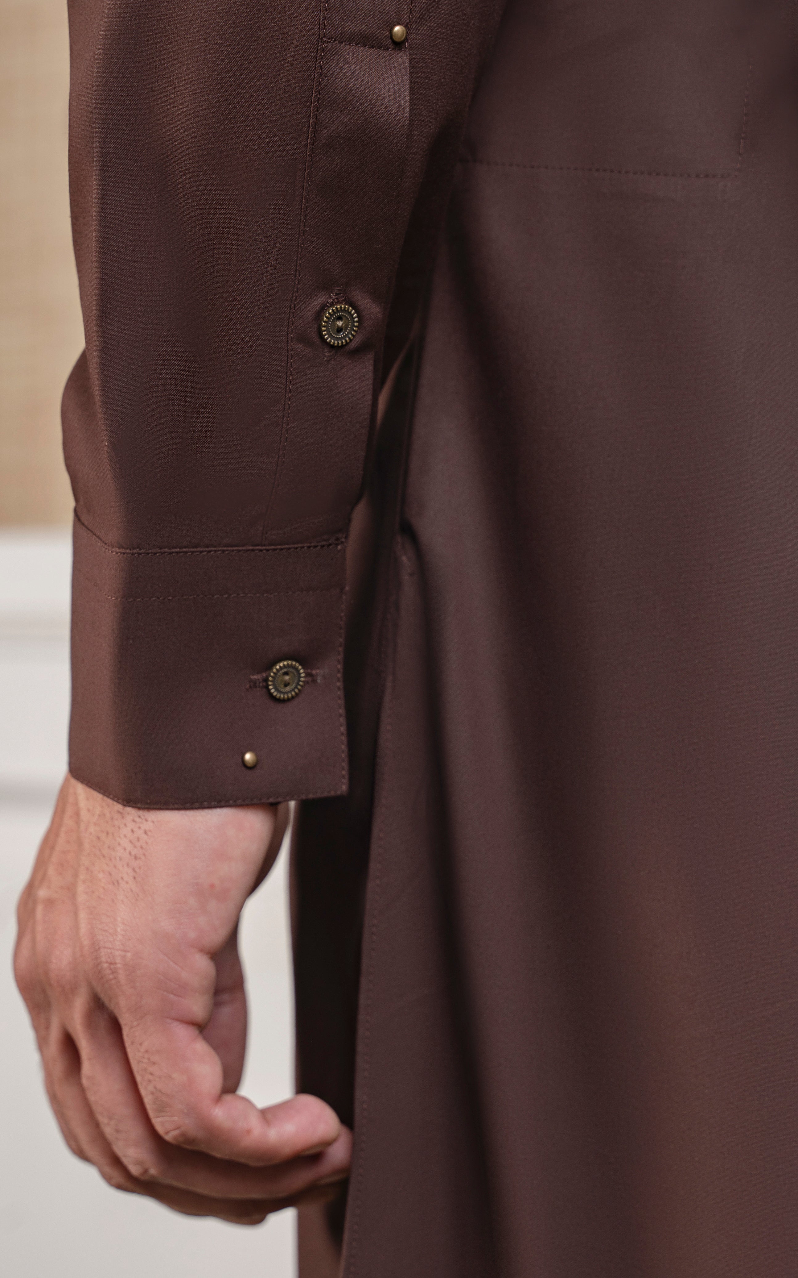 BLENDED KAMEEZ SHALWAR - SIGNATURE COLLECTION DARK BROWN