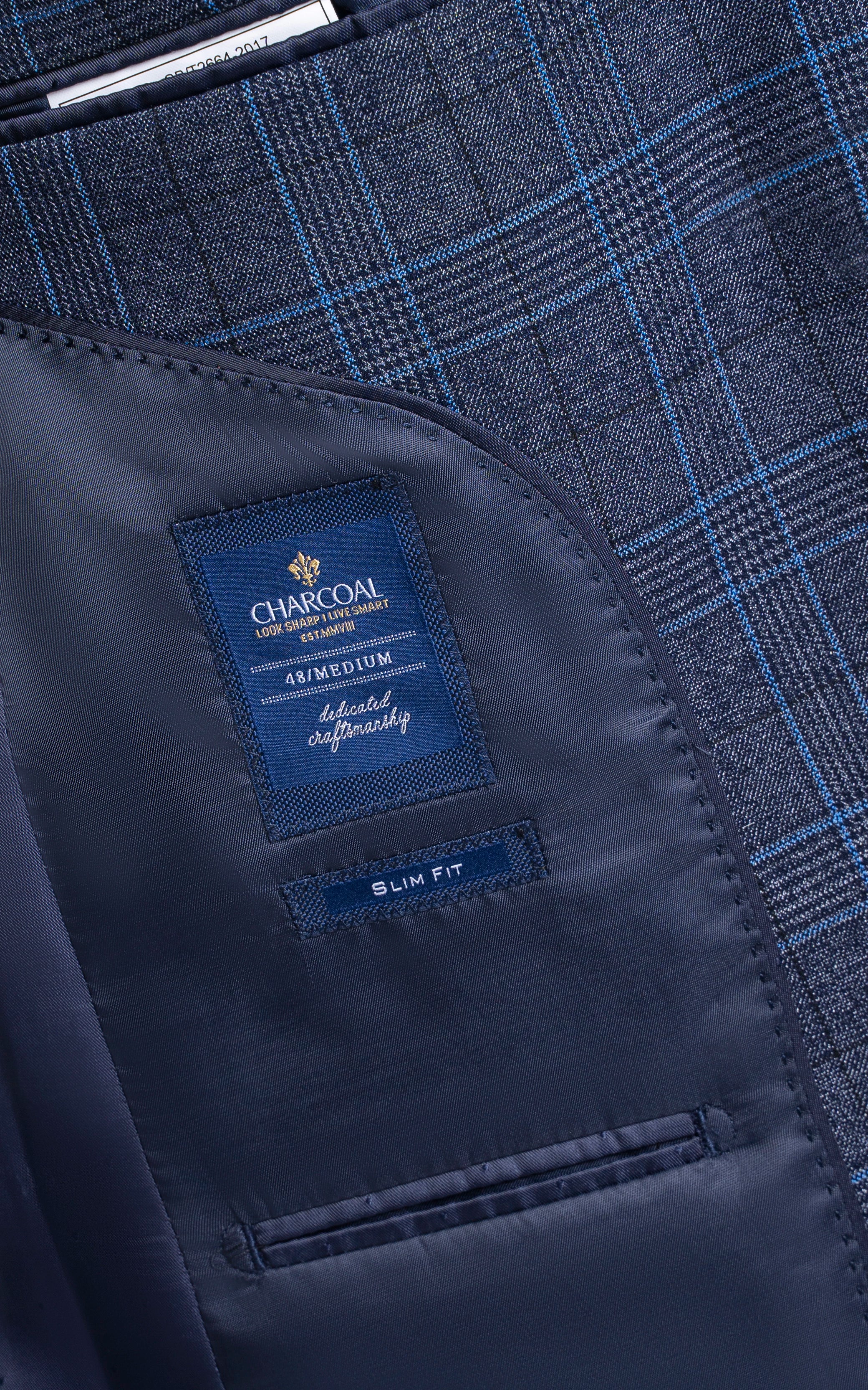 Classic Checkered Blazer Grey Check