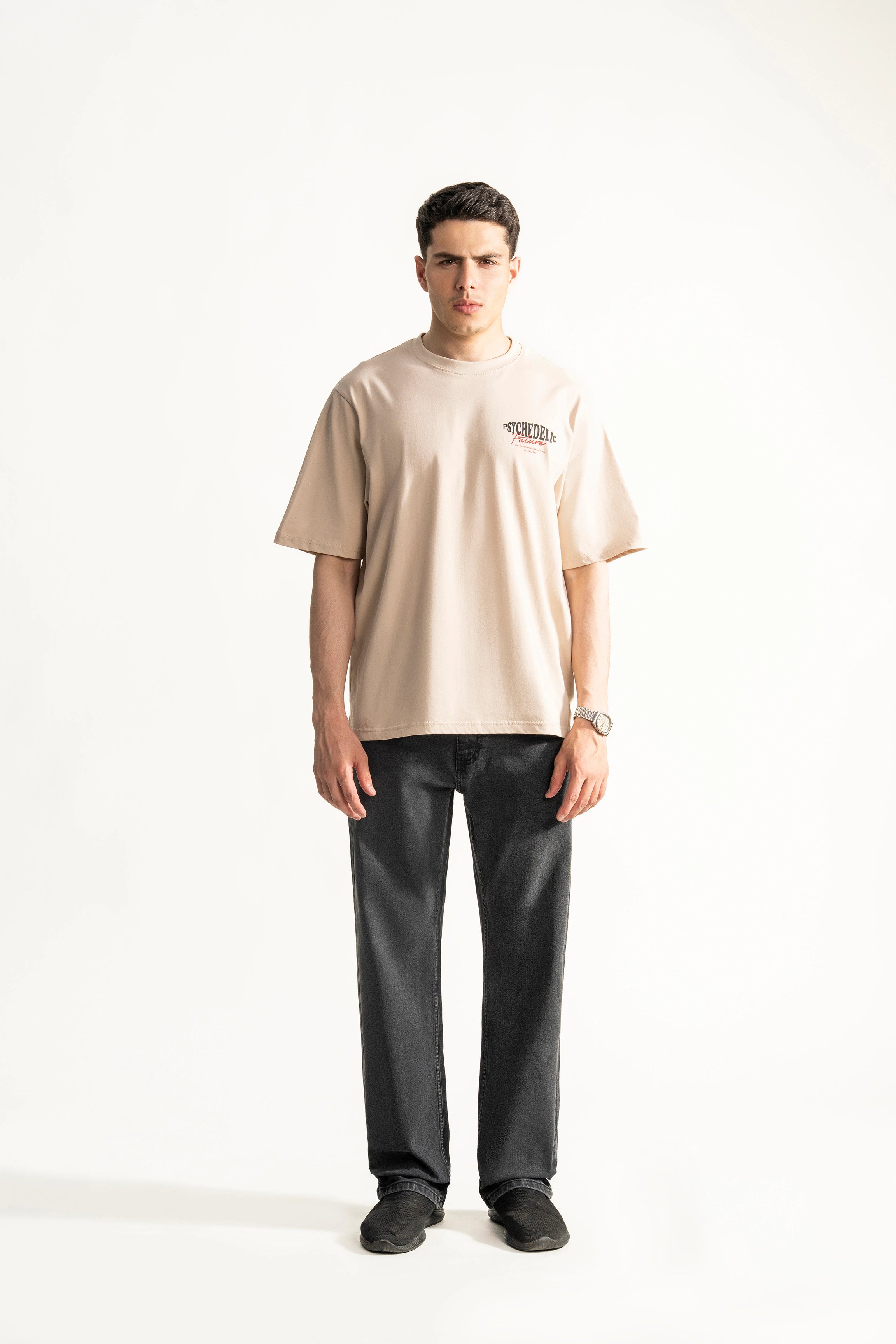 GRAPHIC T SHIRT BEIGE