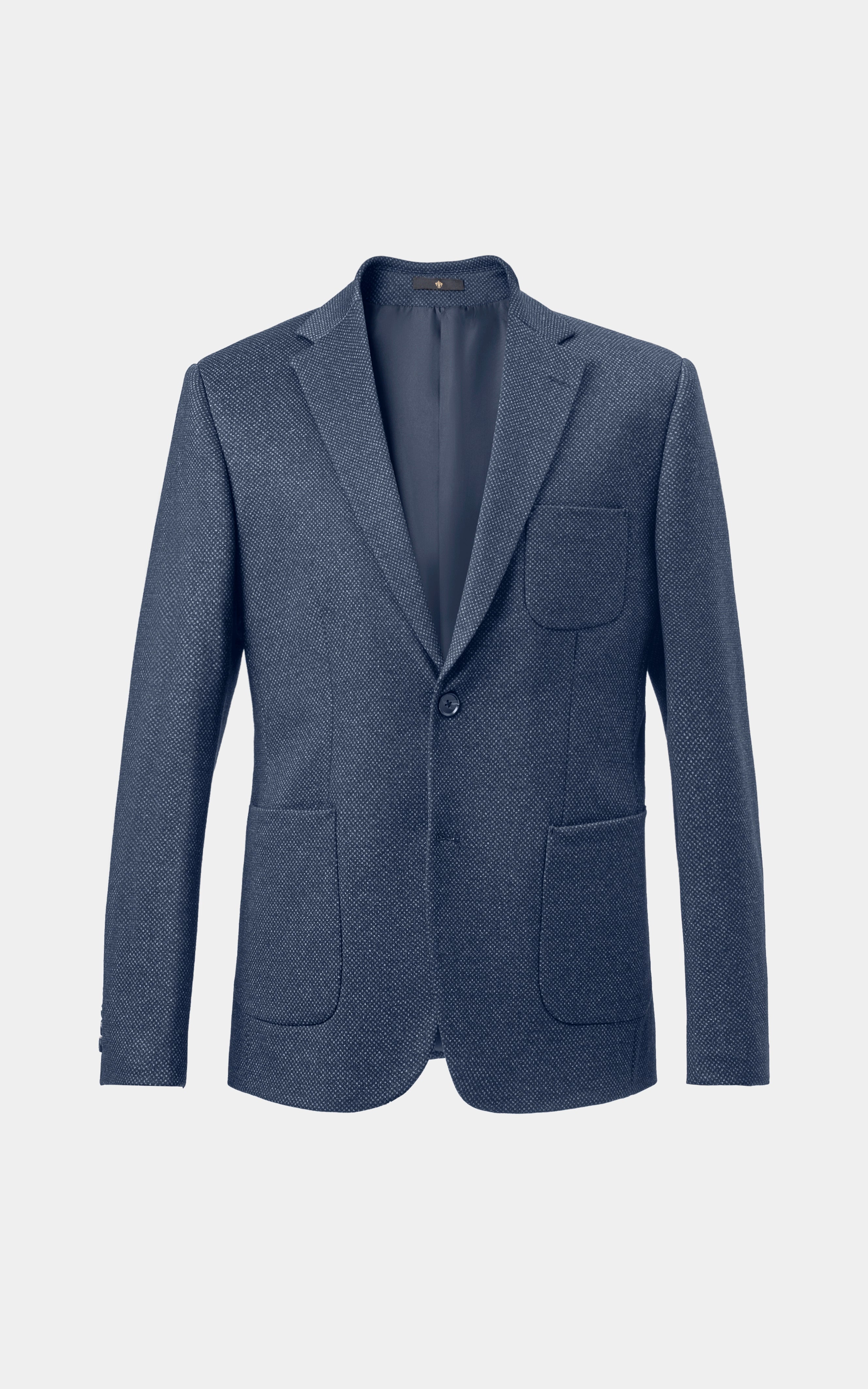 Textured Casual Coat Navy