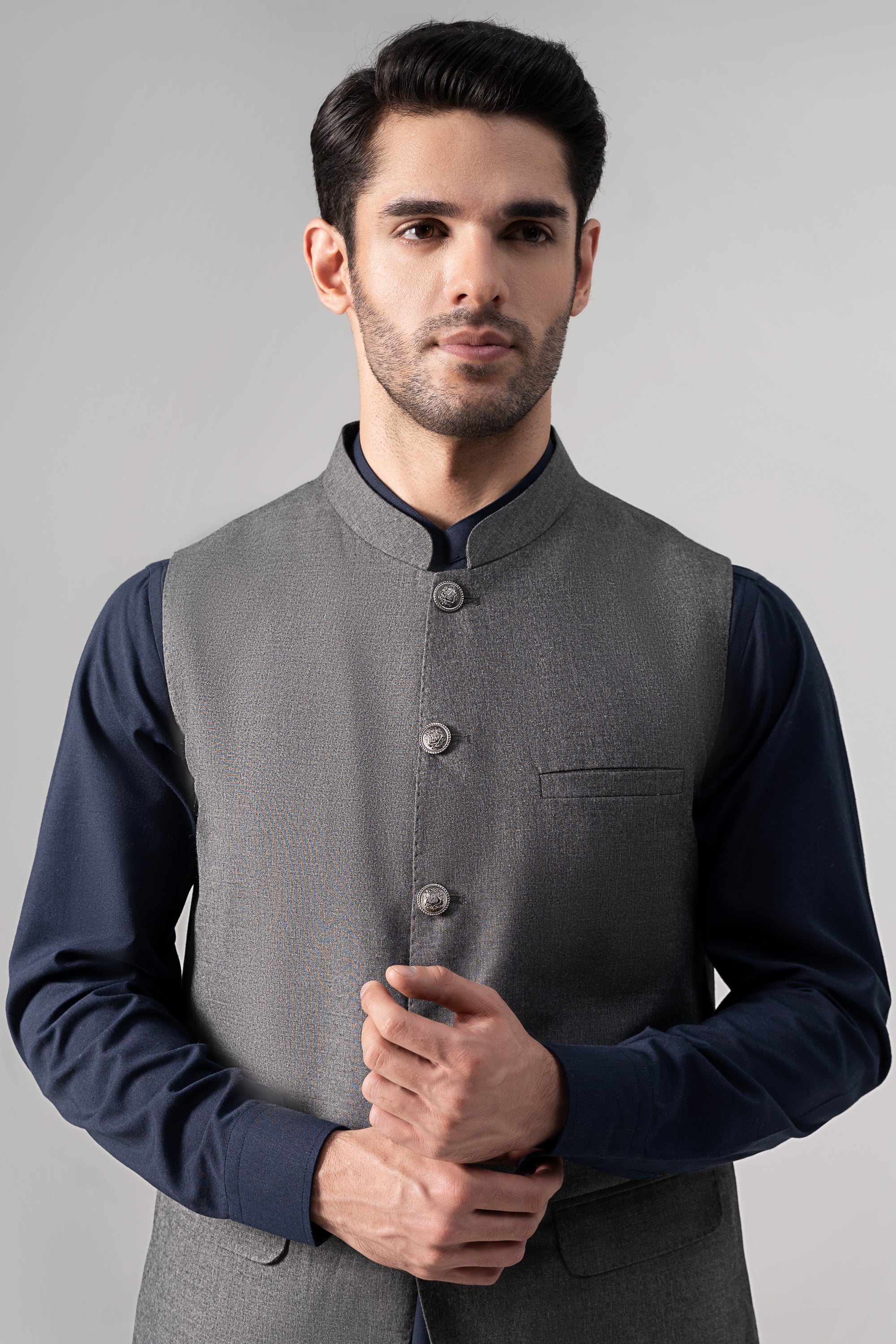 Charcoal grey cheap waistcoat