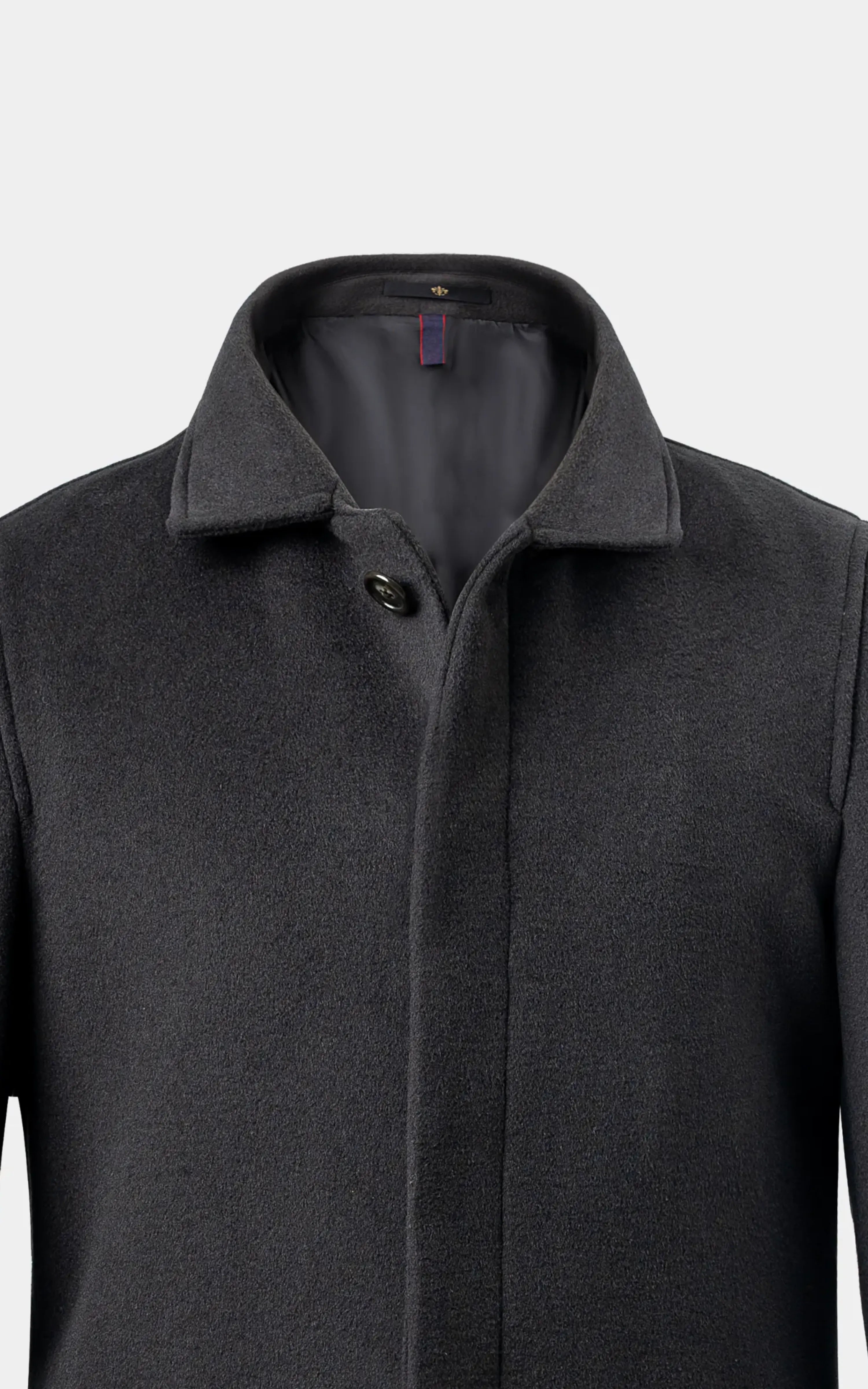 REGULAR COLLAR SMART FIT LONG COAT CHARCOAL