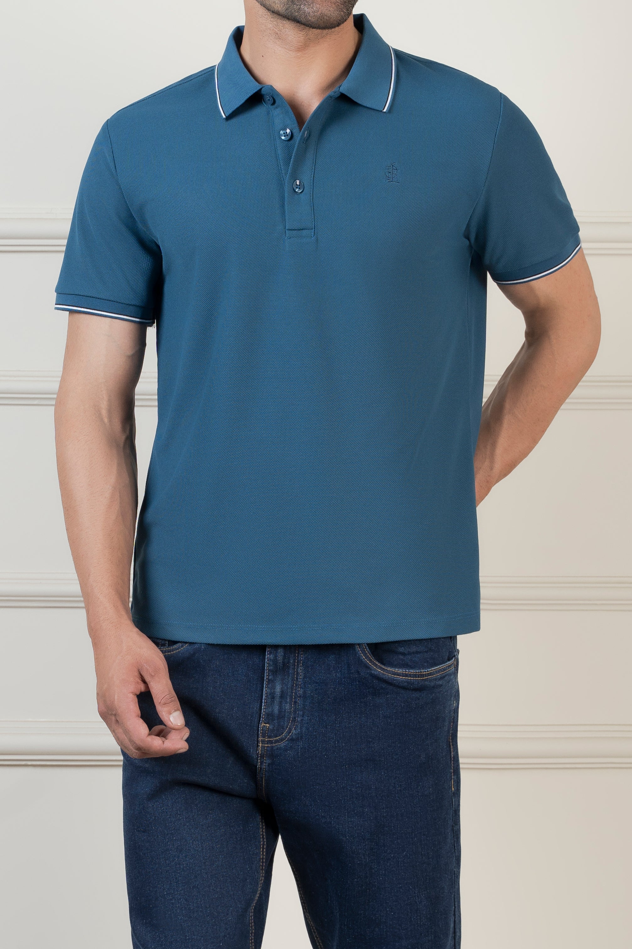 CLASSIC TIPPING POLO ZINC