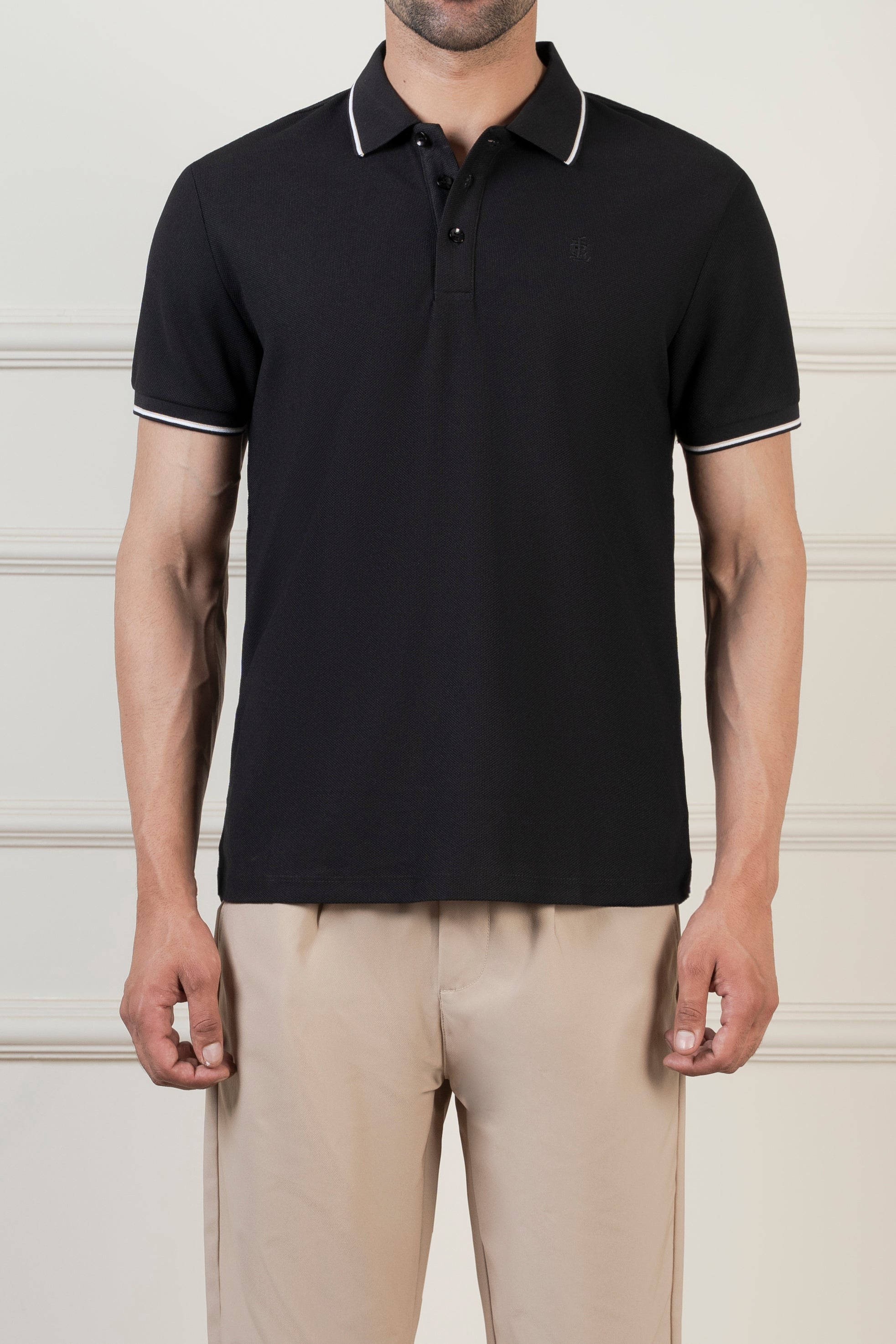 CLASSIC TIPPING POLO BLACK