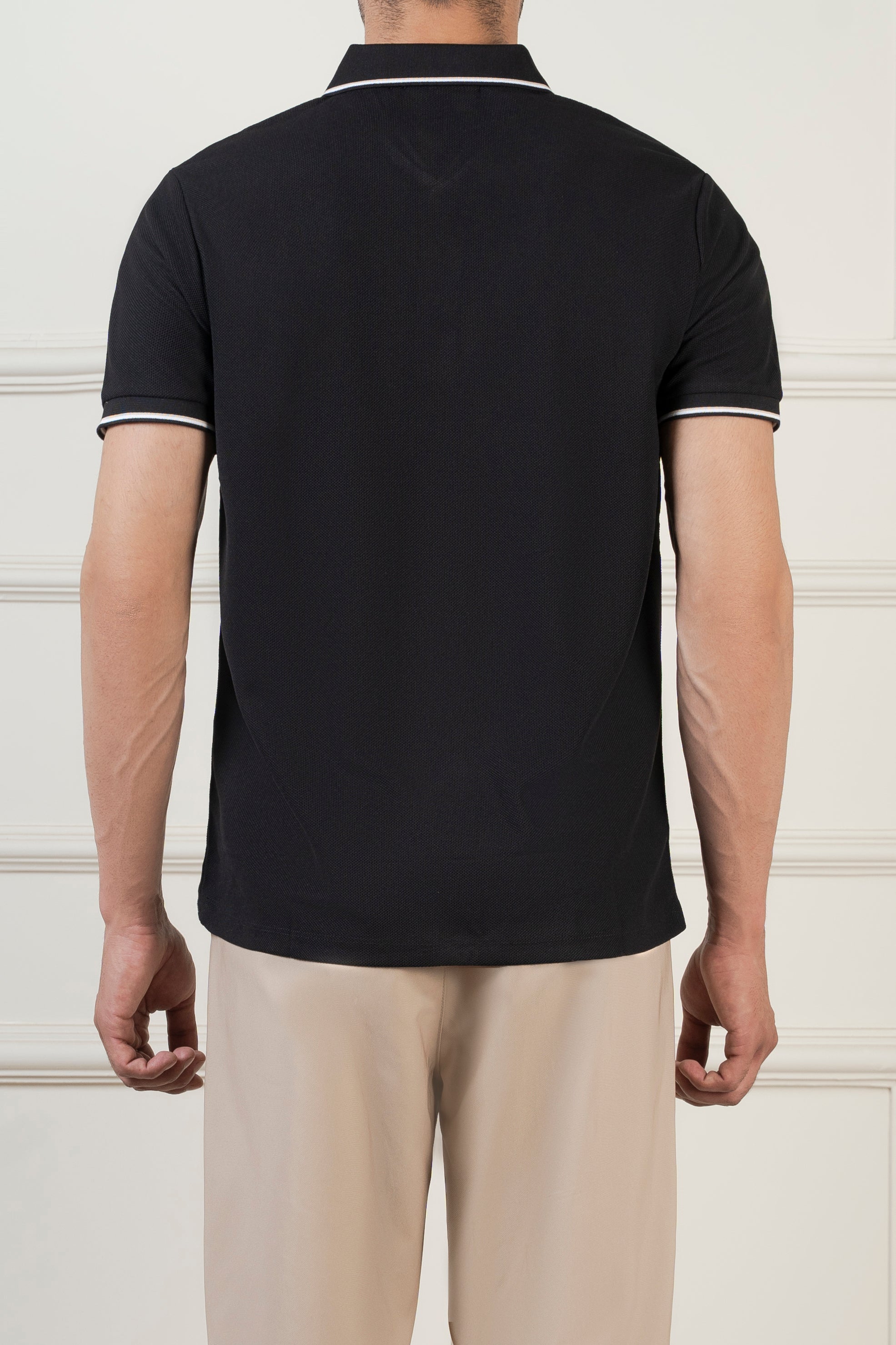 CLASSIC TIPPING POLO BLACK