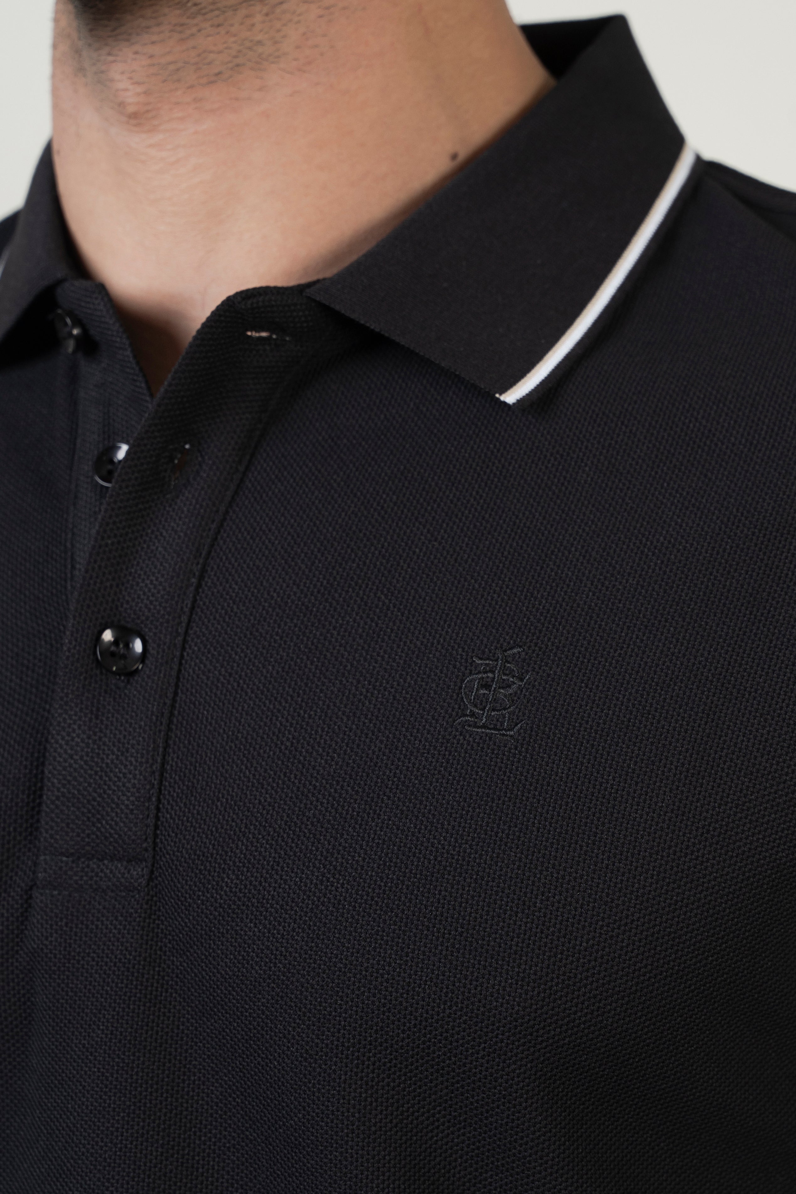 CLASSIC TIPPING POLO BLACK