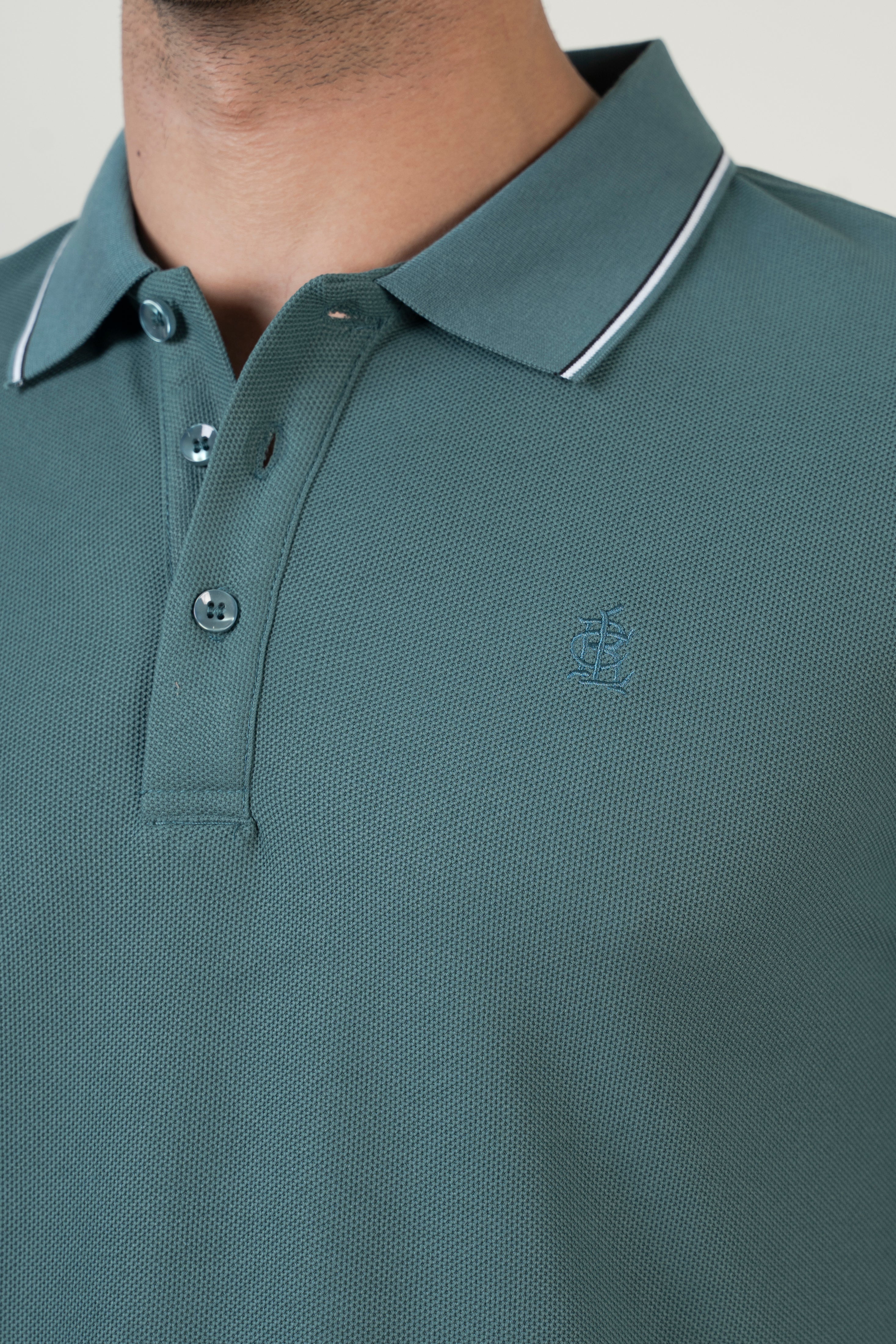 CLASSIC TIPPING POLO FOREST GREEN