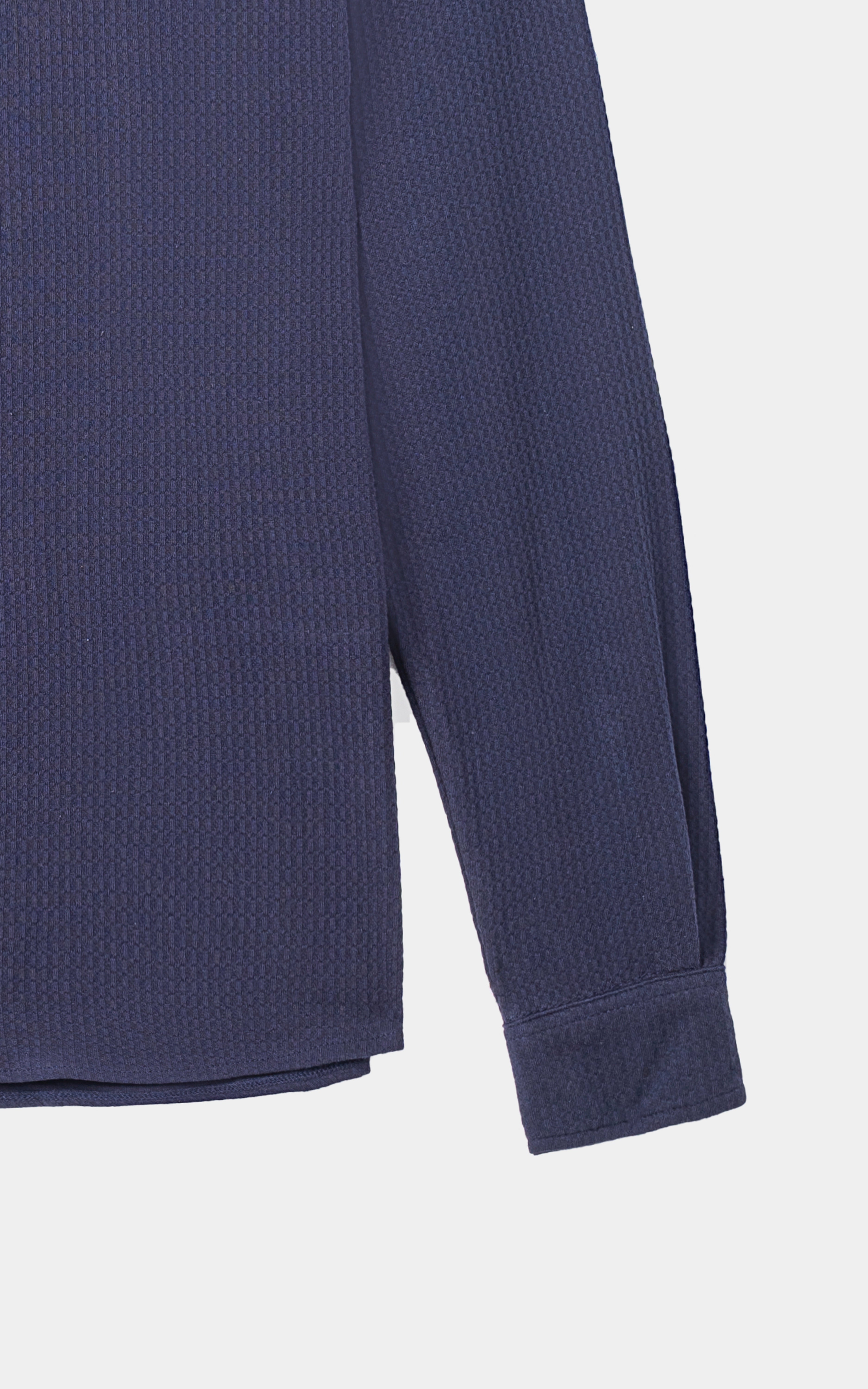 KNITTED CASUAL SHIRT NAVY