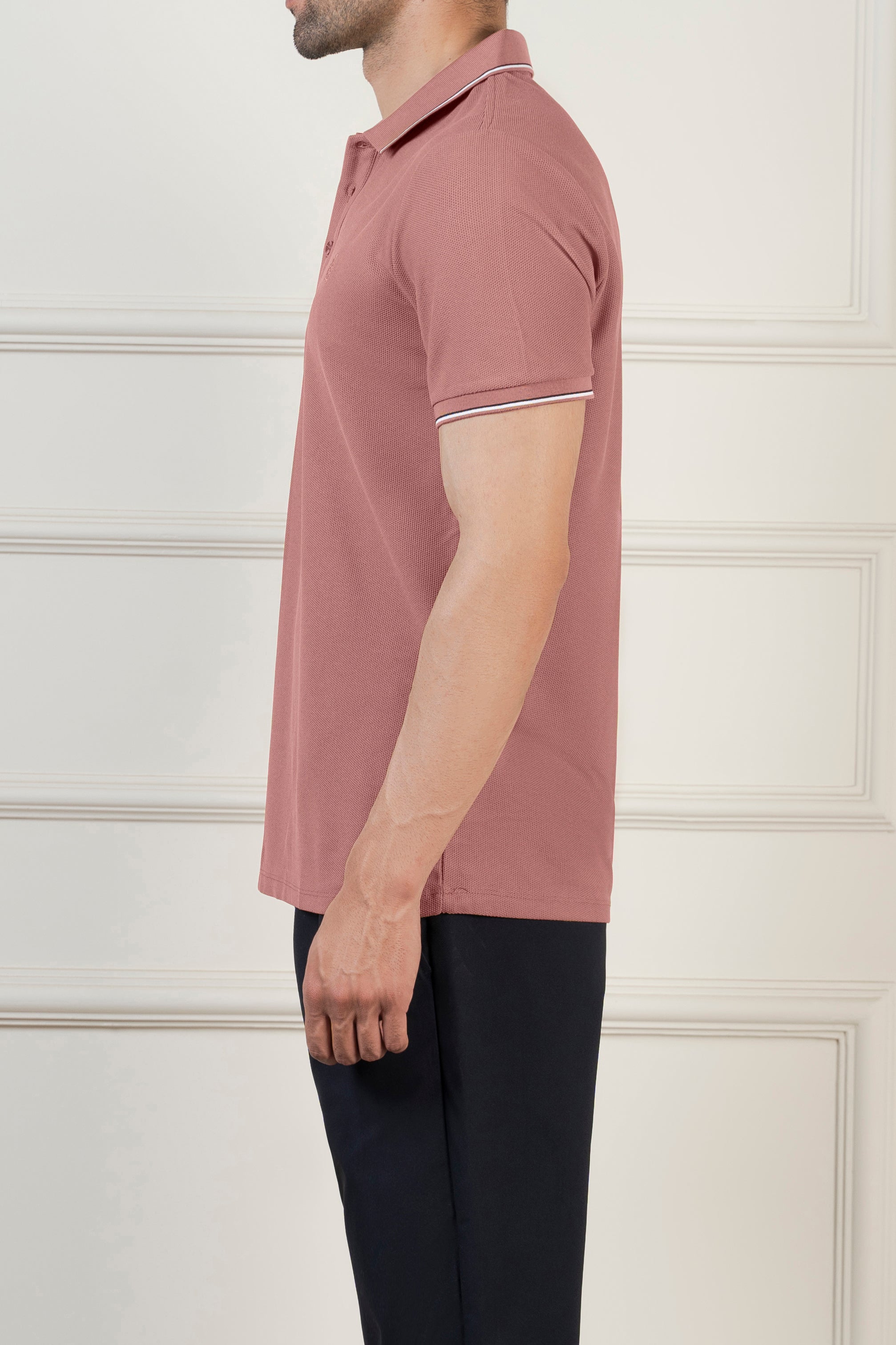 CLASSIC TIPPING POLO T PINK