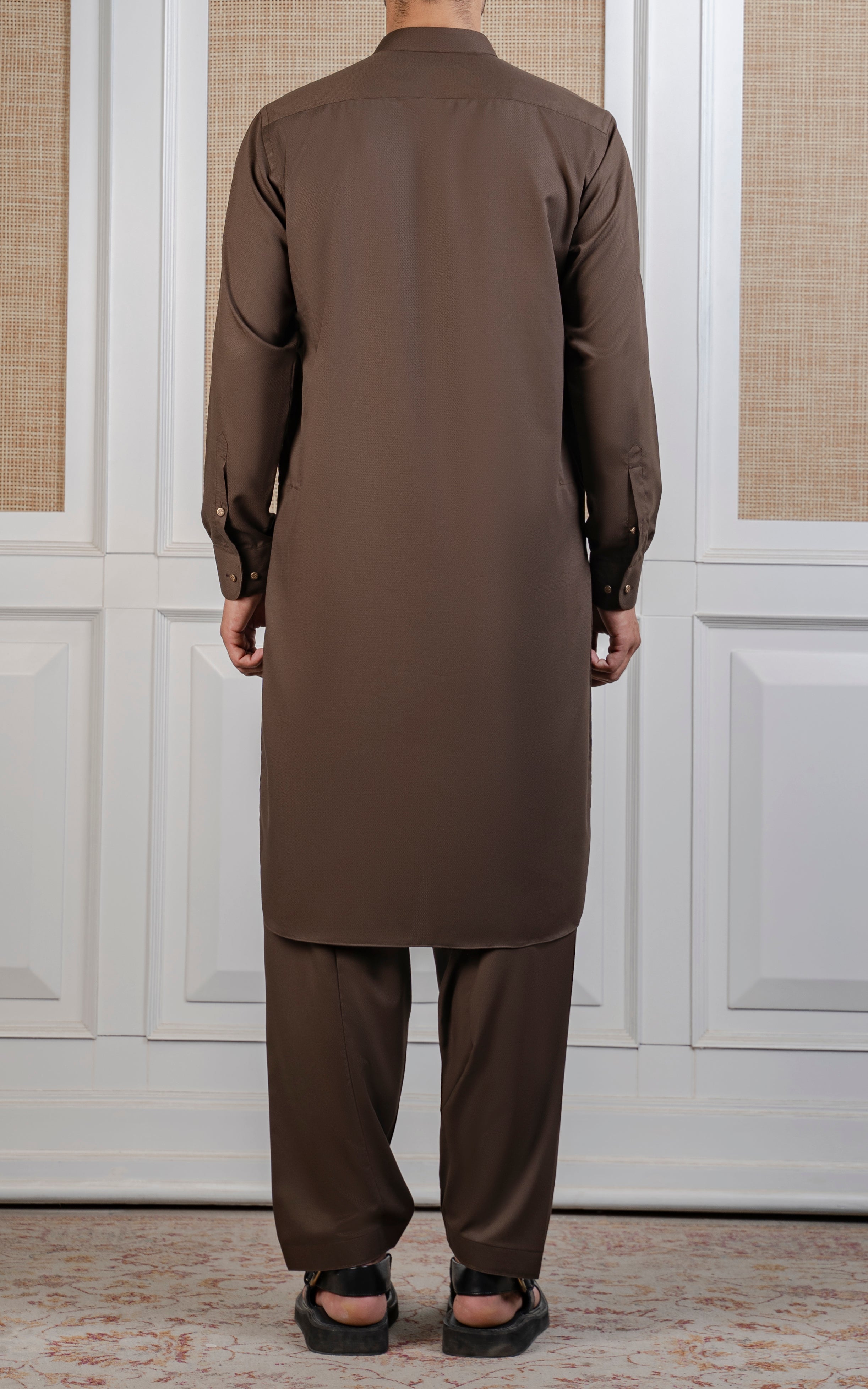 BLENDED KAMEEZ SHALWAR - SIGNATURE COLLECTION MID BROWN