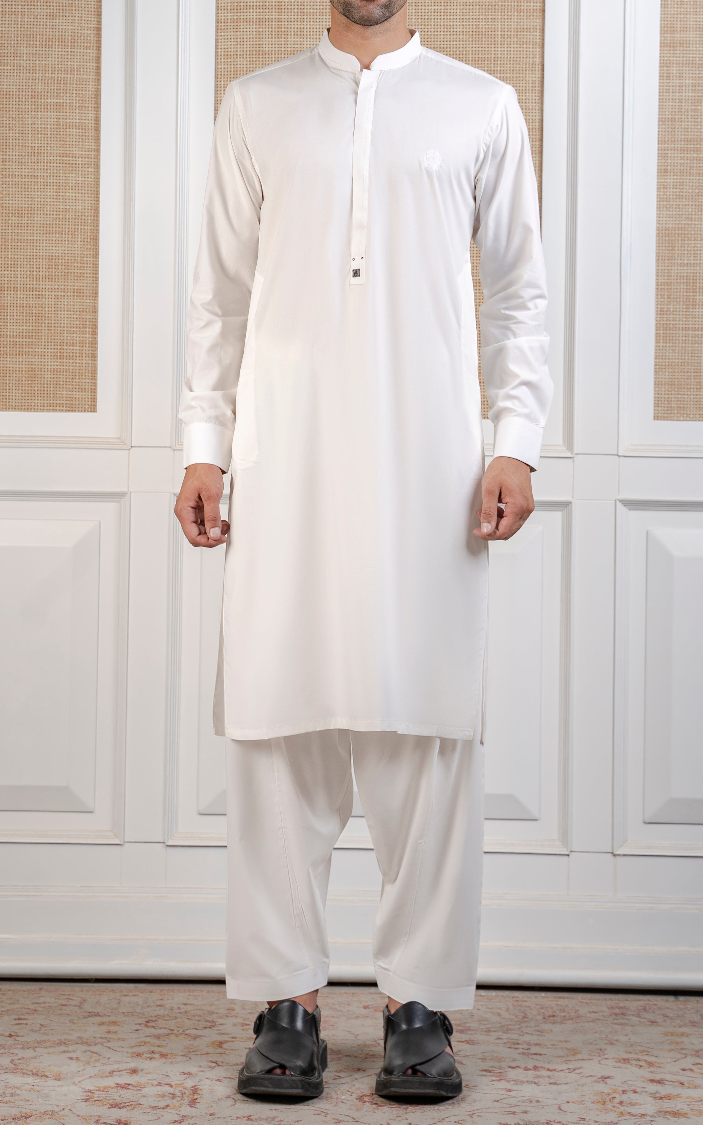 BLENDED KAMEEZ SHALWAR - SIGNATURE COLLECTION WHITE