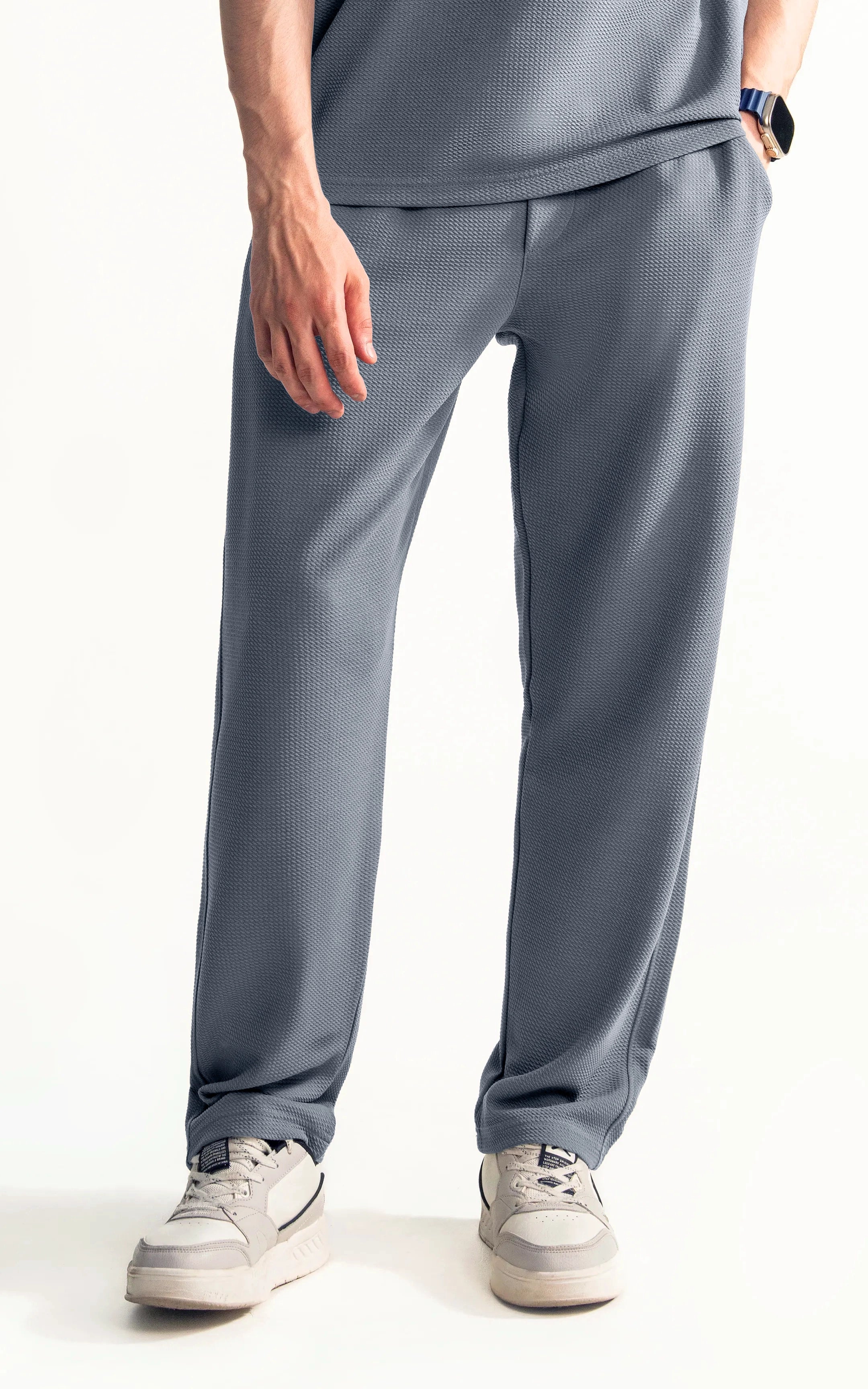 LOOSE FIT OPEN BOTTOM TROUSER GREY