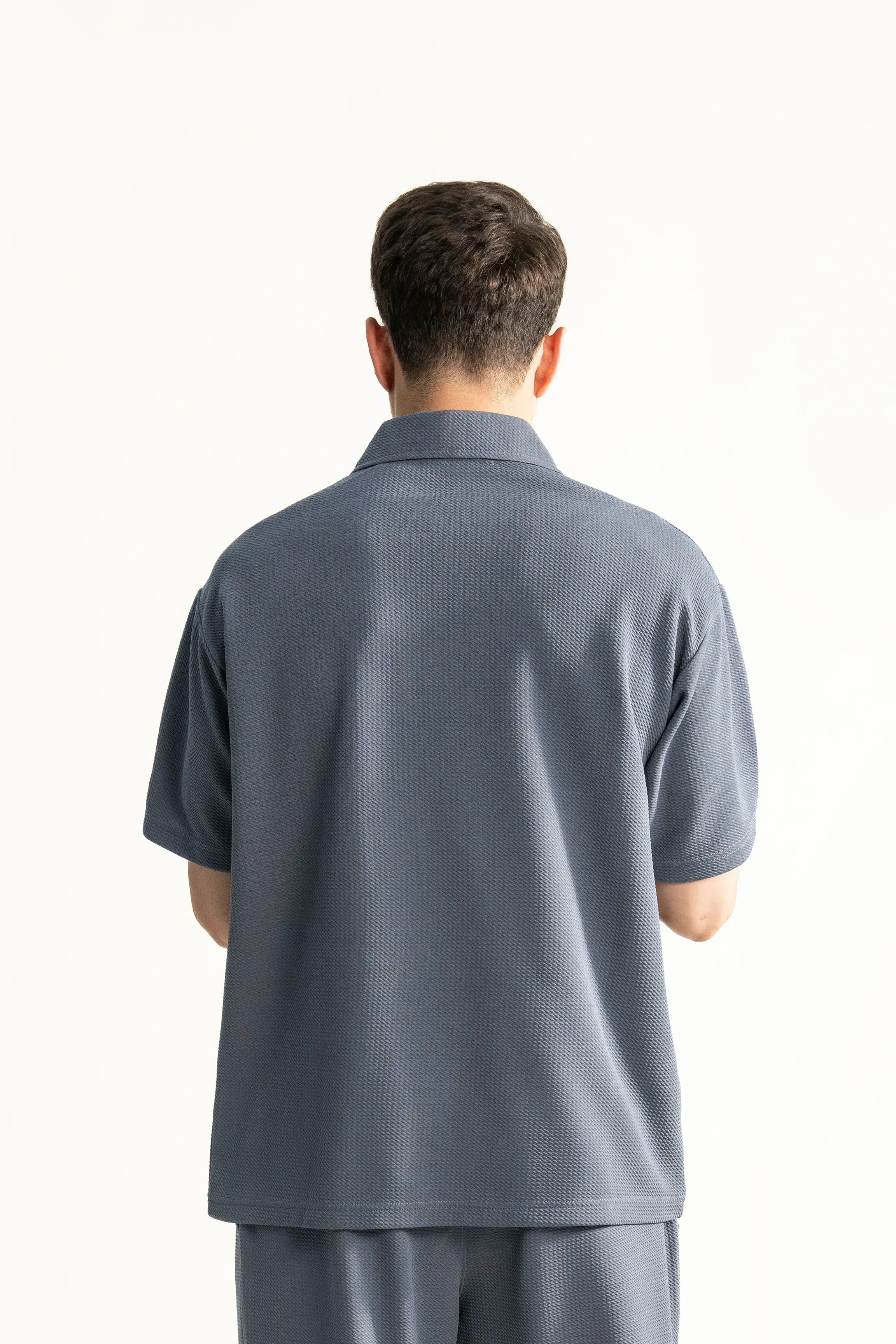 OVERSIZE POLO SHIRT GREY