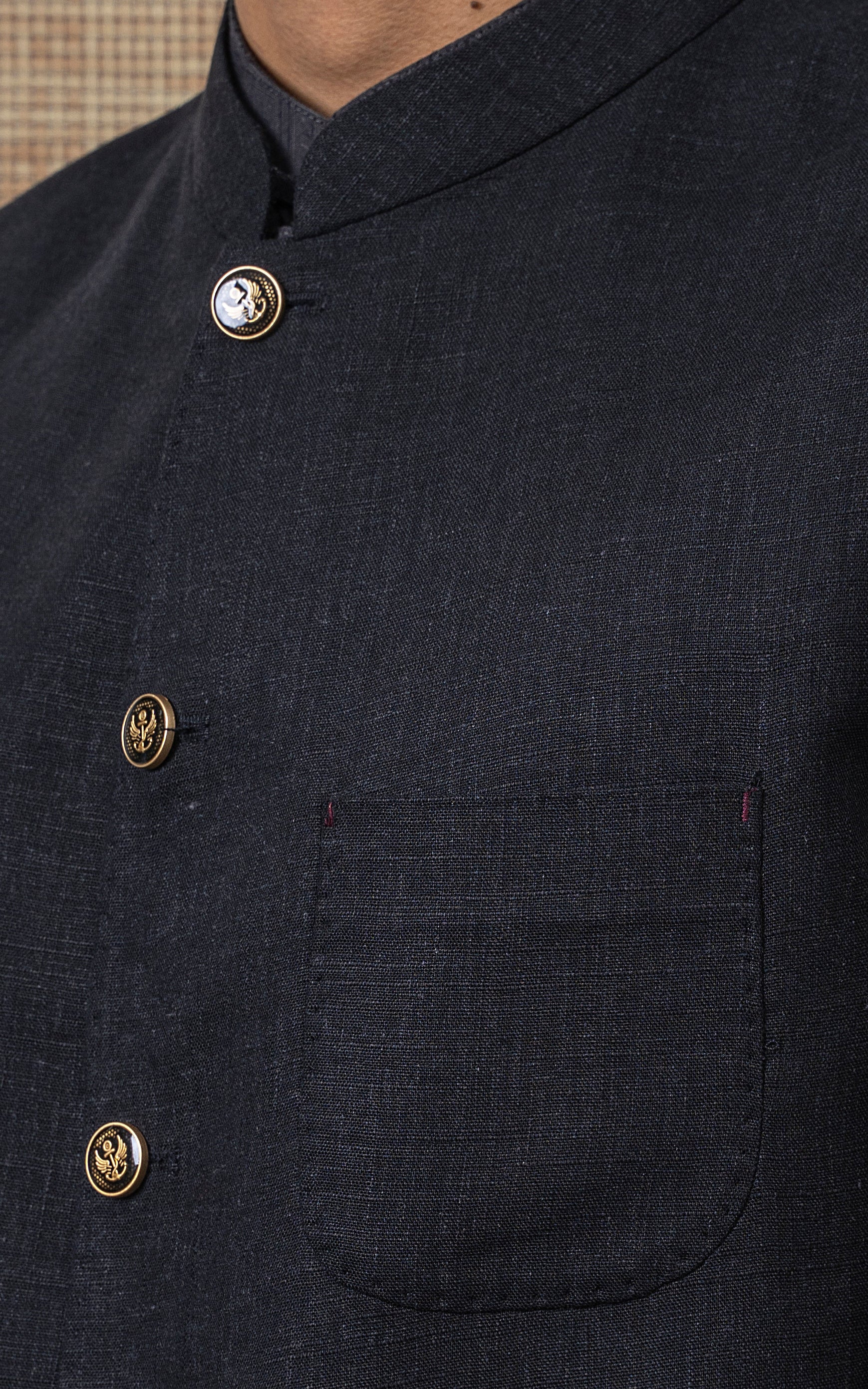 COTTON LINEN W/C - SIGNATURE COLLECTION BLACK