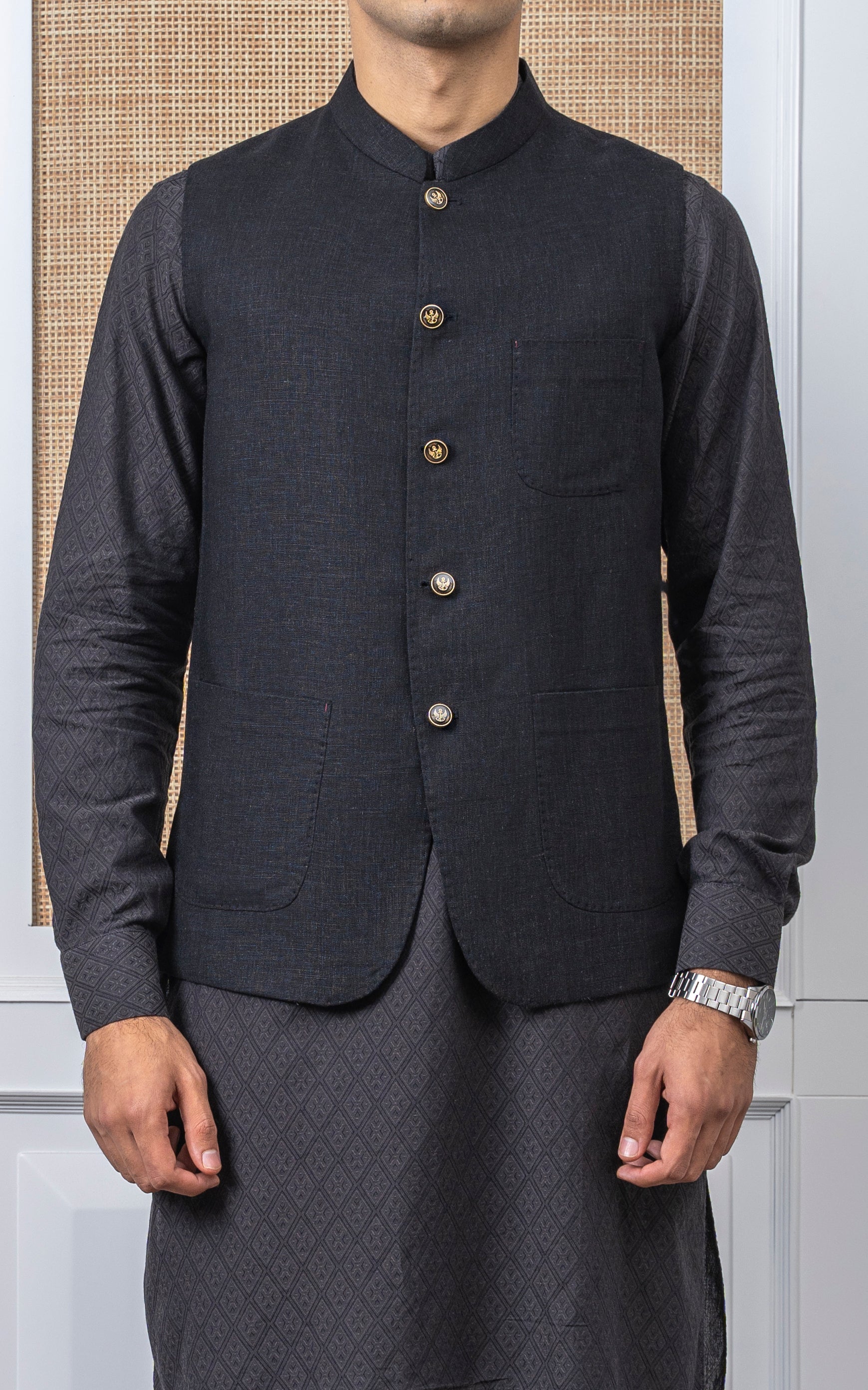 COTTON LINEN W/C - SIGNATURE COLLECTION BLACK