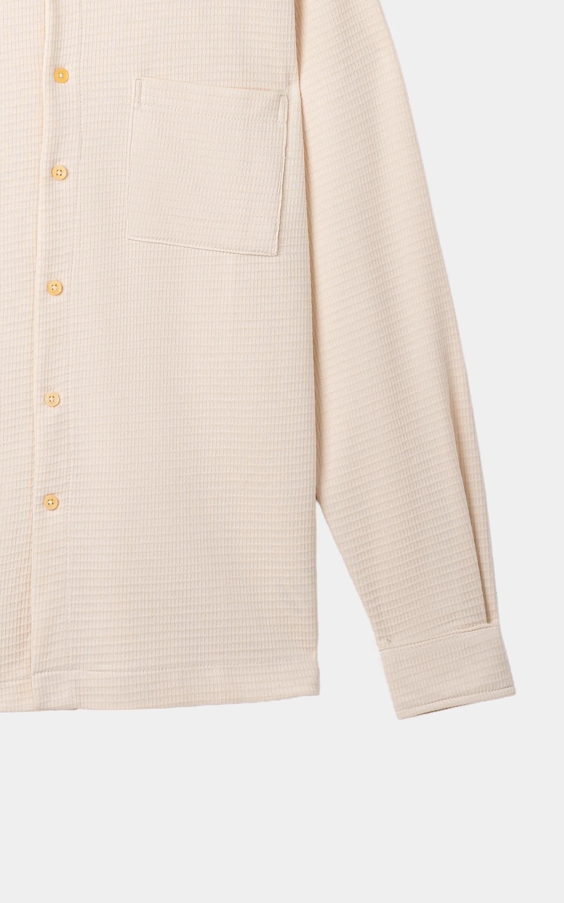 KNITTED CASUAL SHIRT BEIGE