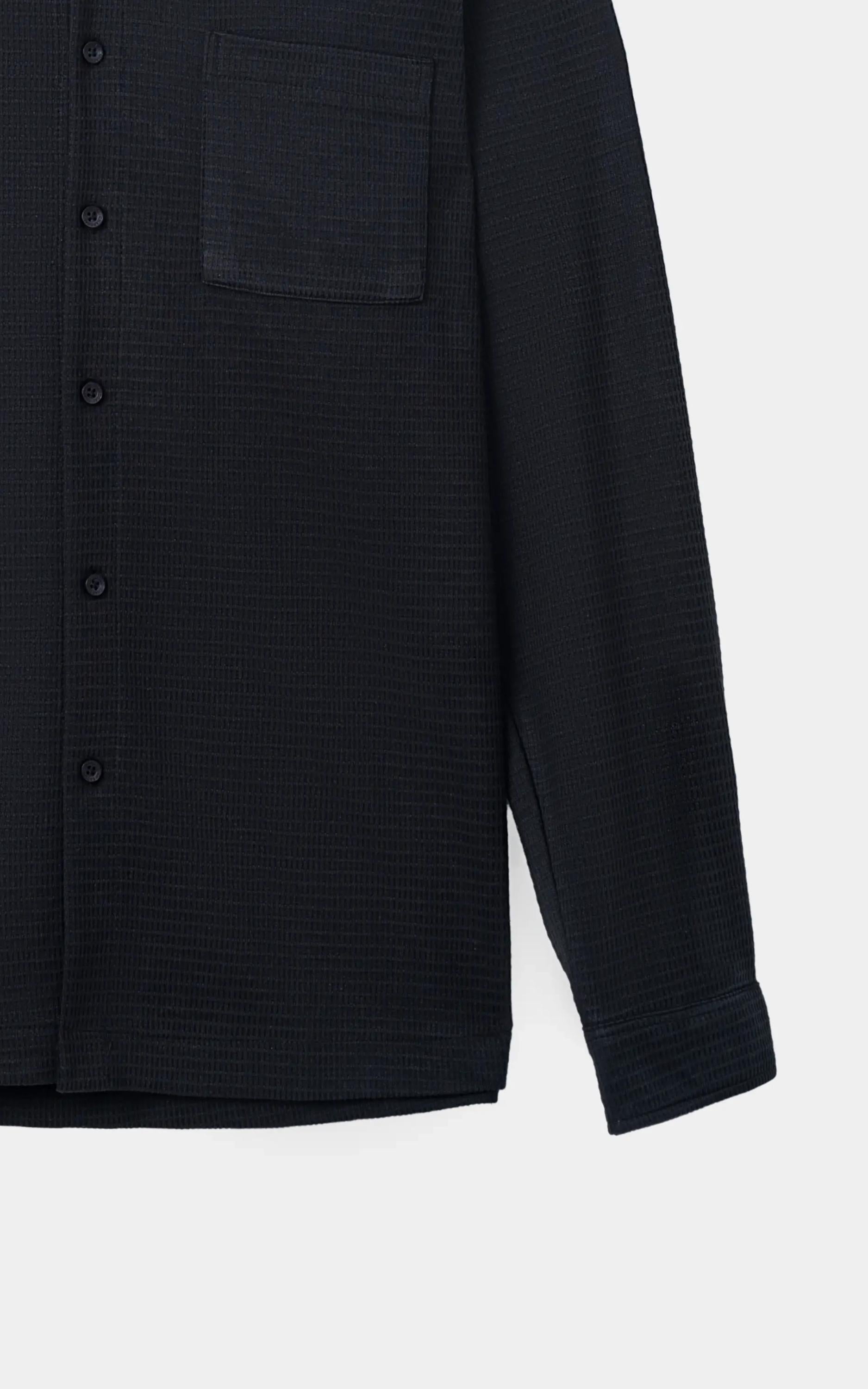KNITTED CASUAL SHIRT BLACK