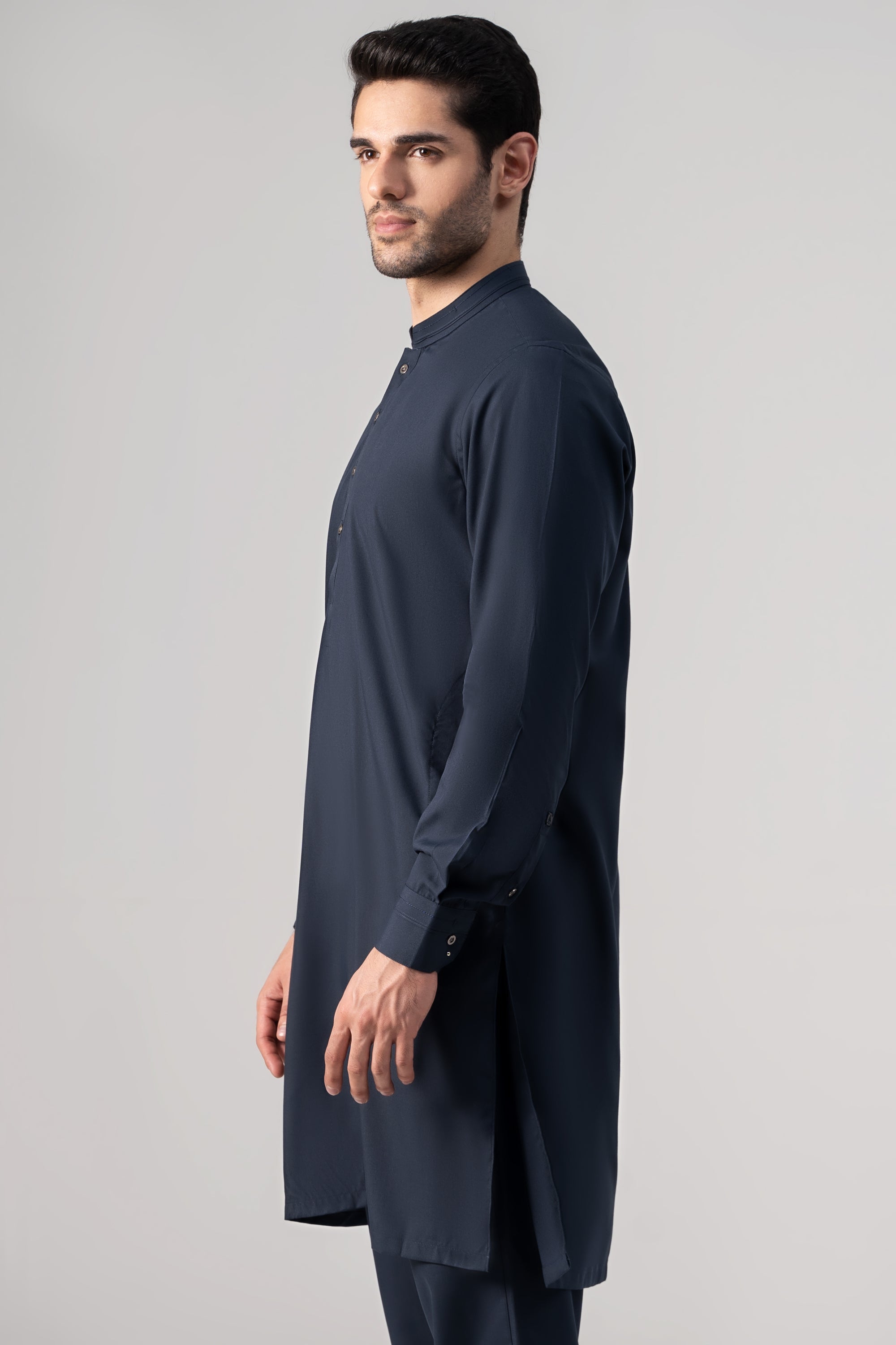 PREMIUM WASH & WEAR KURTA PAJAMA BLUE GREY