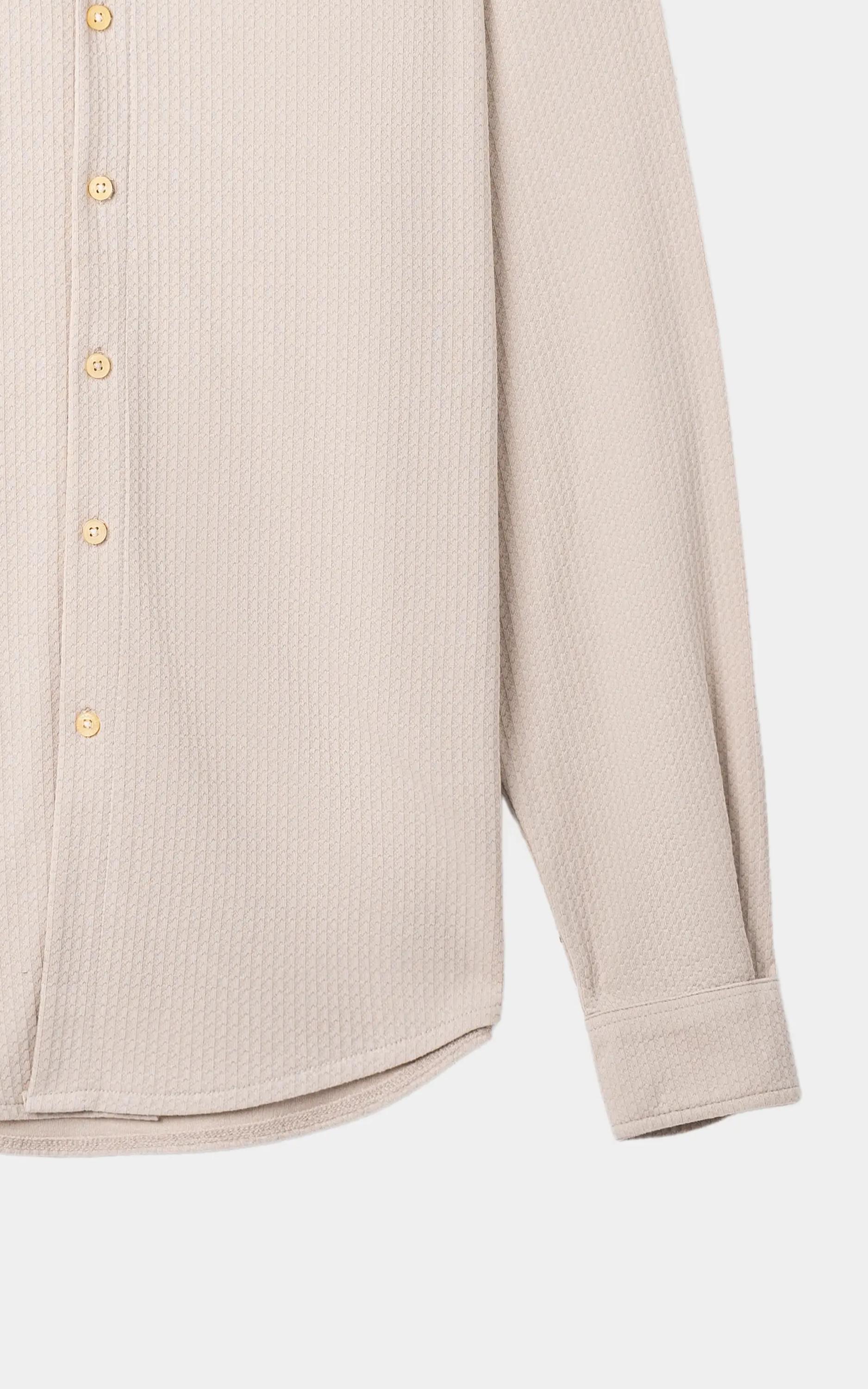 KNITTED CASUAL SHIRT BEIGE