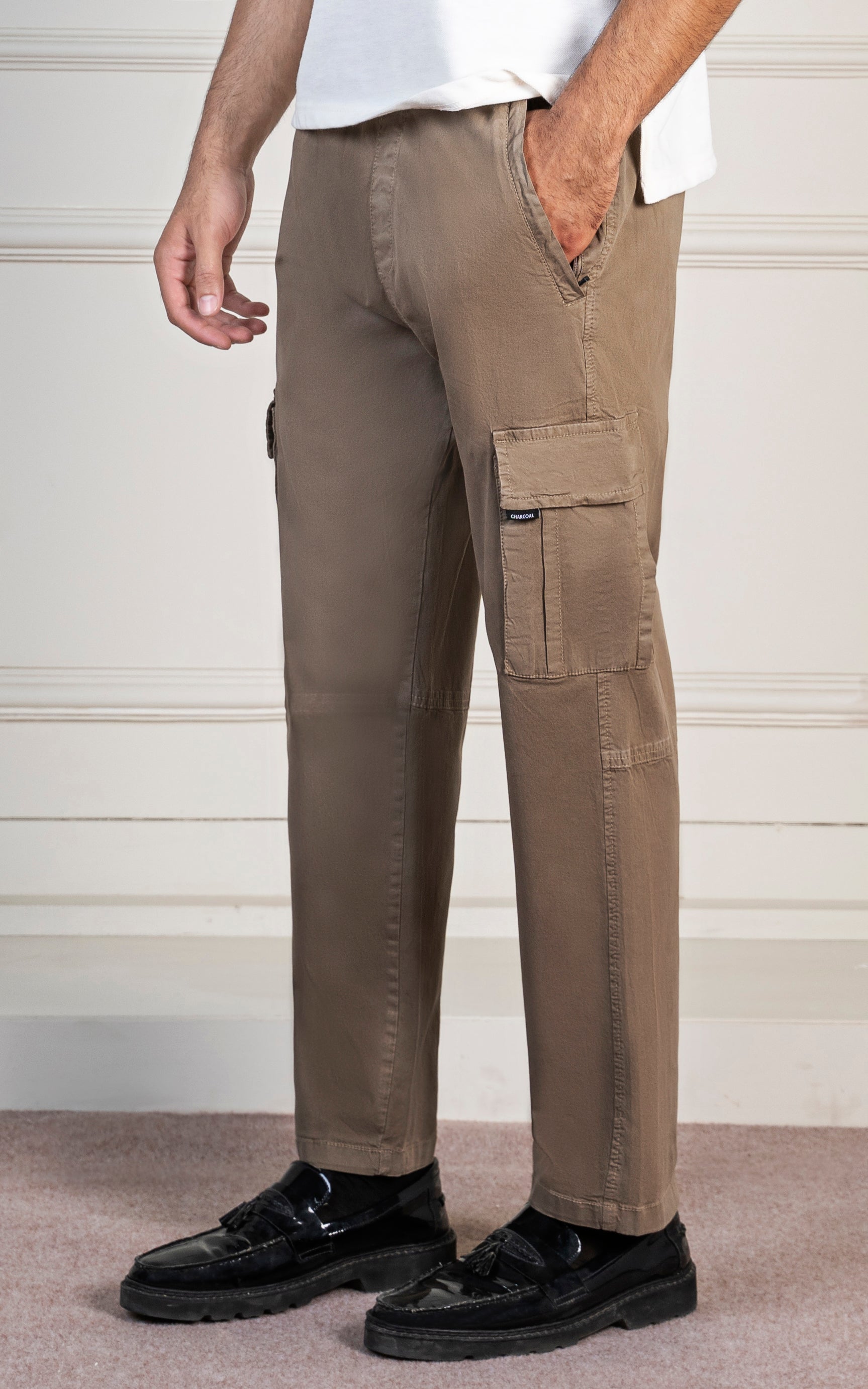STRAIGHT FIT CARGO TROUSER  KHAKI