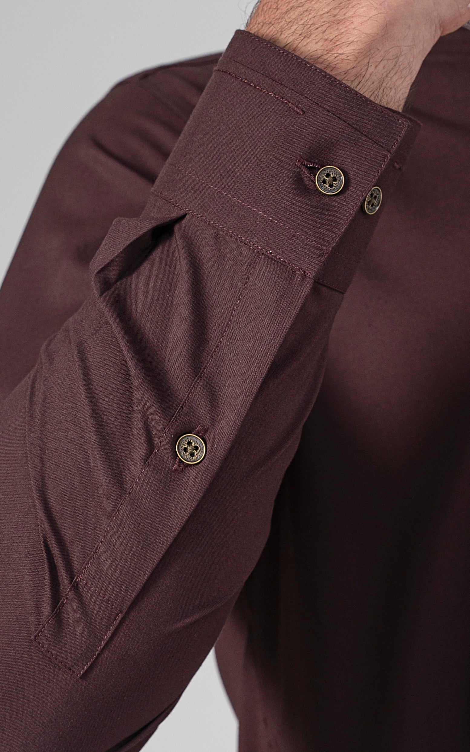 EMBROIDERED WASH & WEAR - PREMIUM COLLECTION DULL MAROON