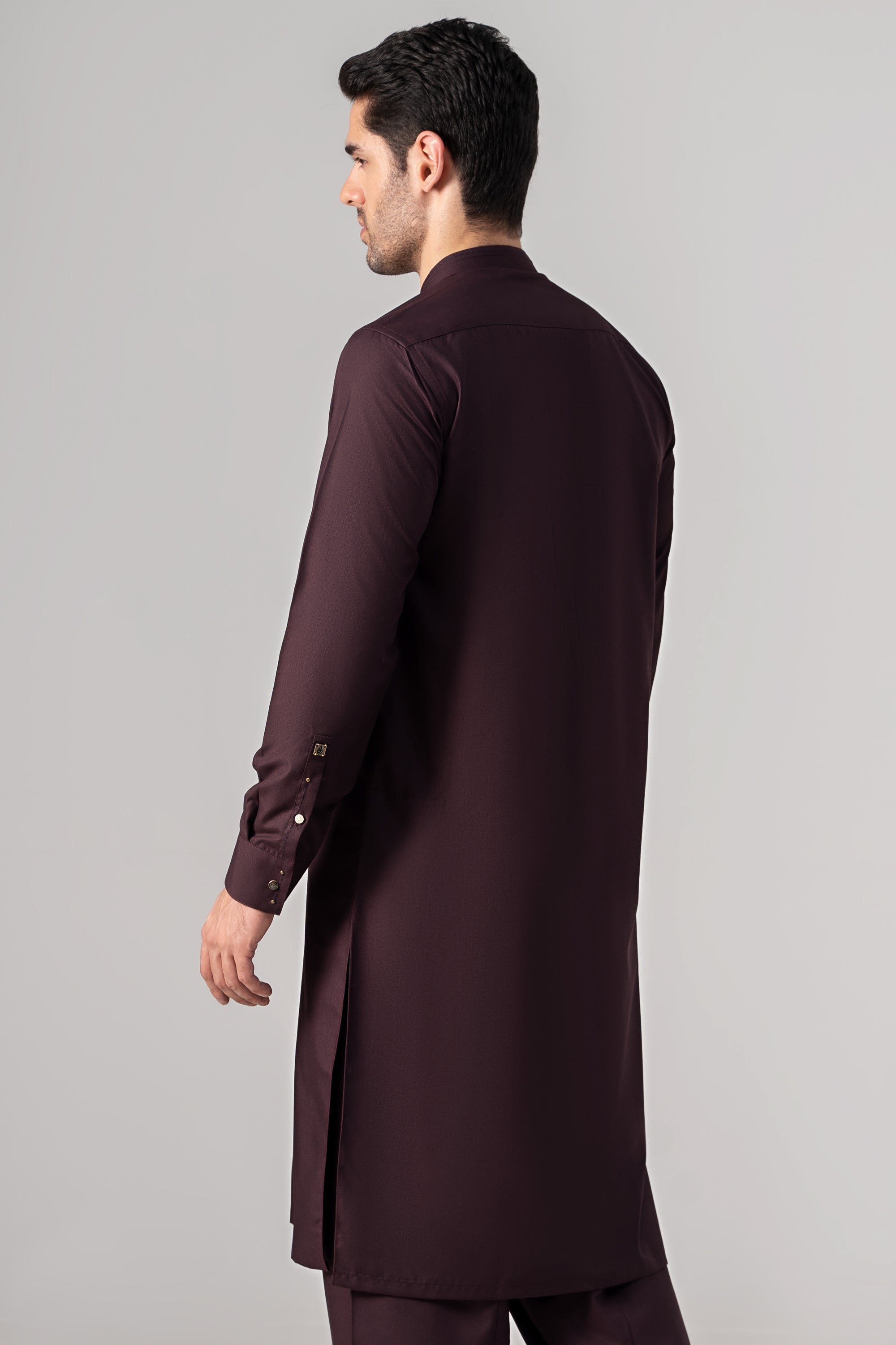 Wash & Wear Kameez Shalwar - SIGNATURE COLLECTION  DARK MAROON