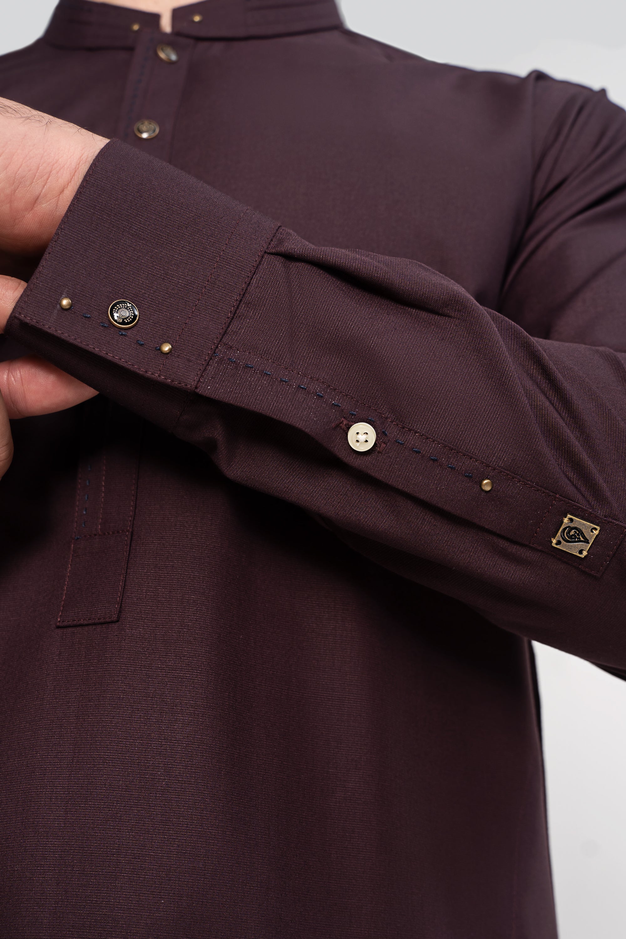 Wash & Wear Kameez Shalwar - SIGNATURE COLLECTION  DARK MAROON