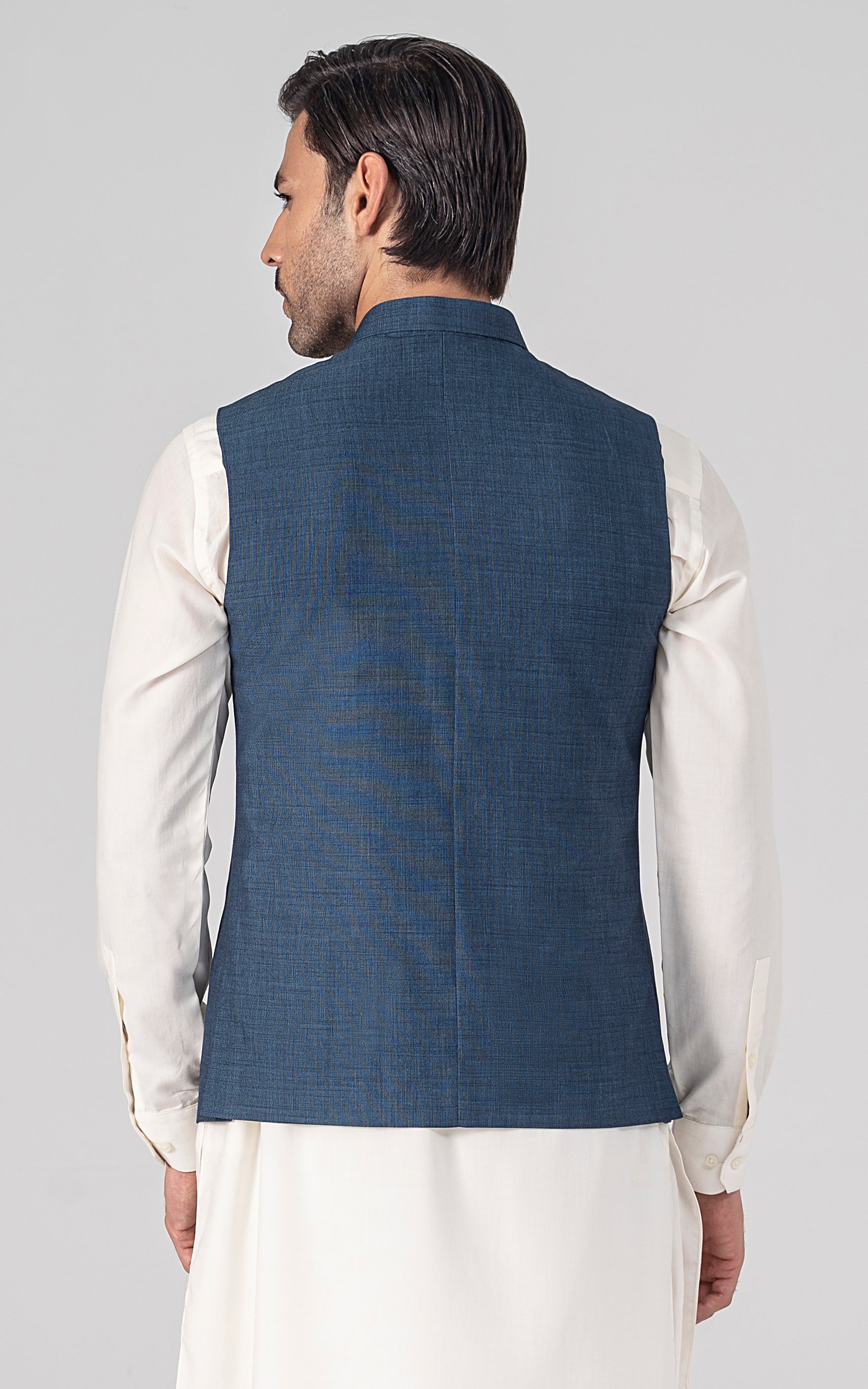 BLENDED WAISTCOAT - SIGNATURE COLLECTION  INDIGO BLUE