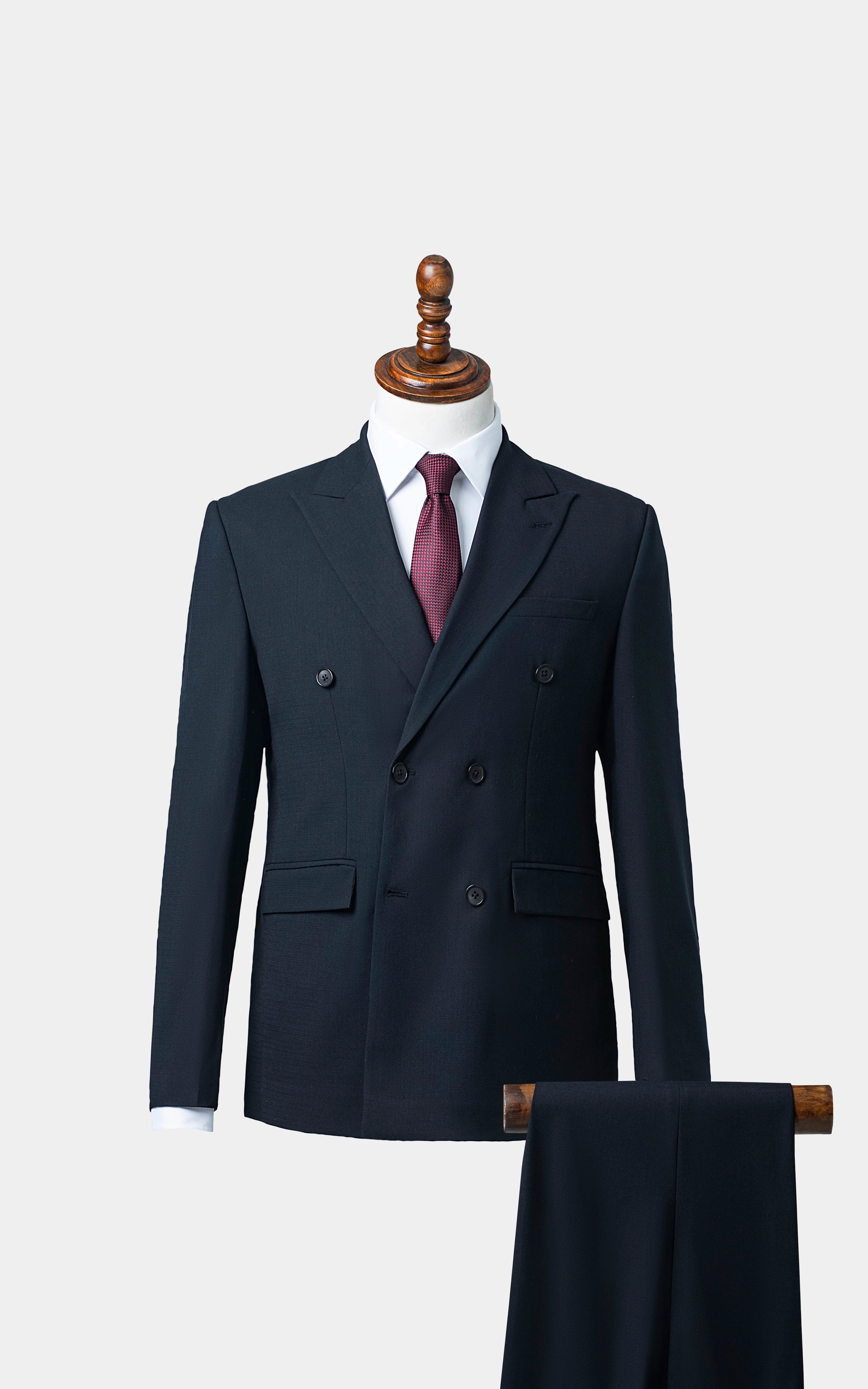Two-Piece Double Breasted Suit Black