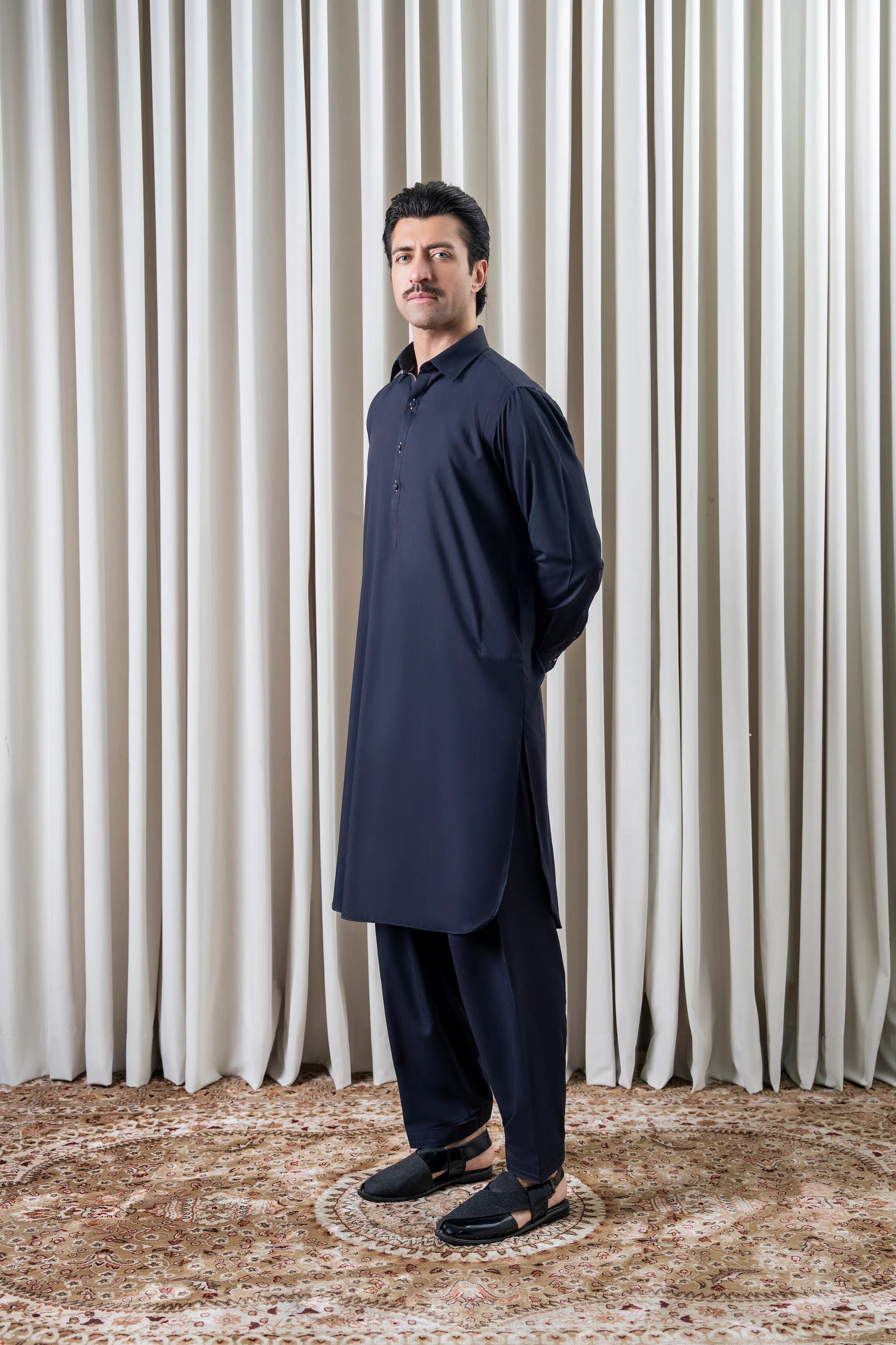 BLENDED KAMEEZ SHALWAR - SIGNATURE COLLECTION NAVY