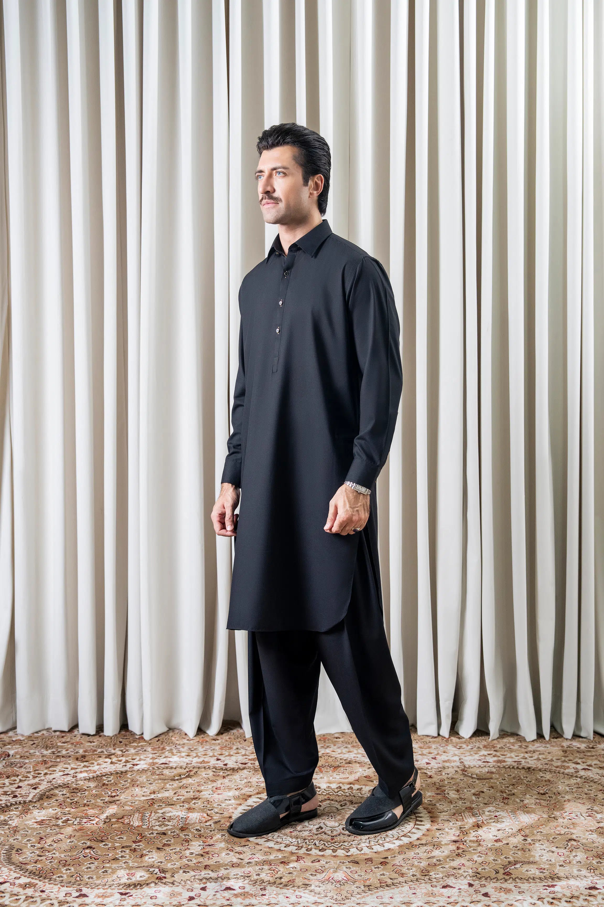 BLENDED KAMEEZ SHALWAR - SIGNATURE COLLECTION BLACK