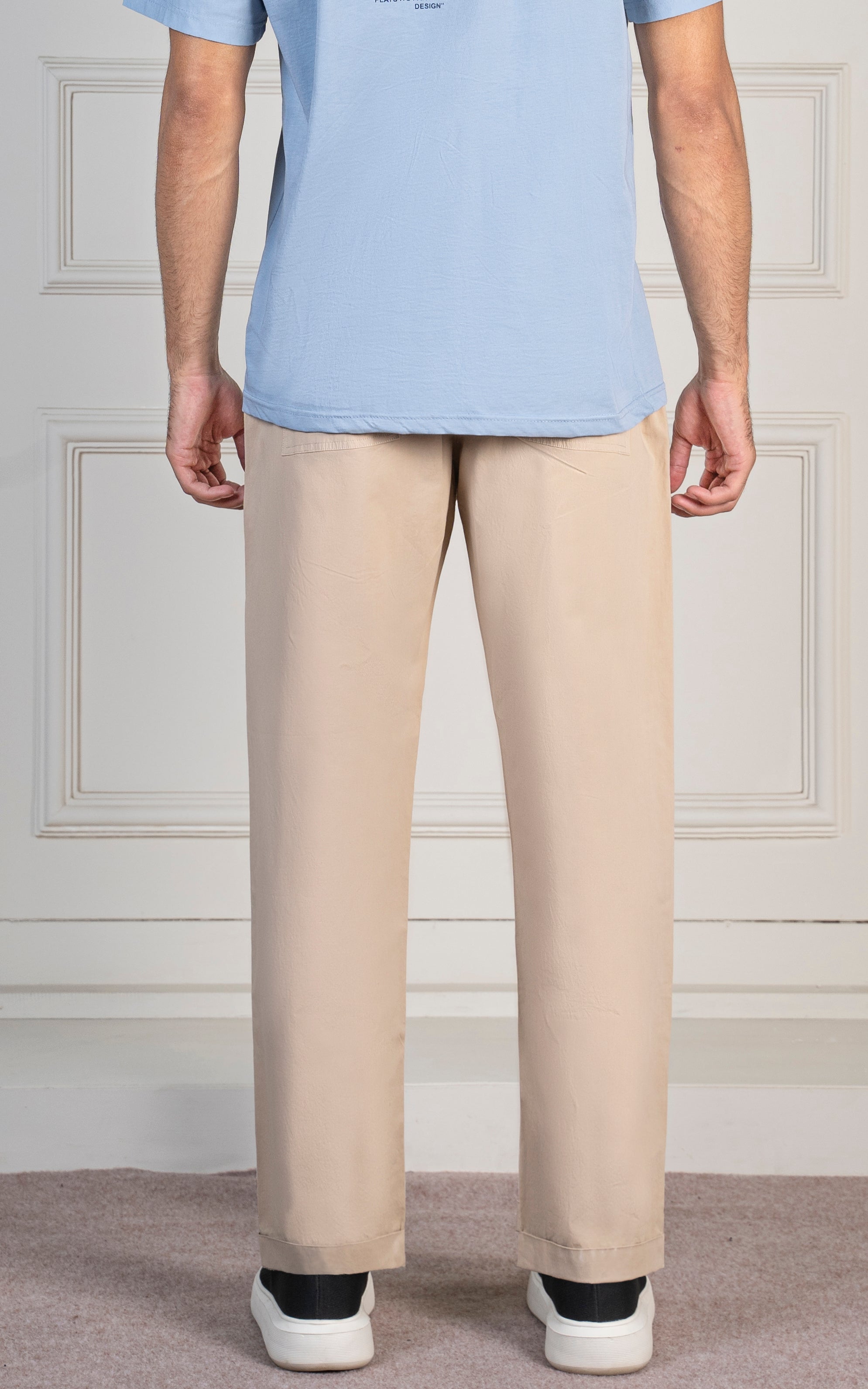 STRAIGHT FIT JOGGER TROUSER BEIGE