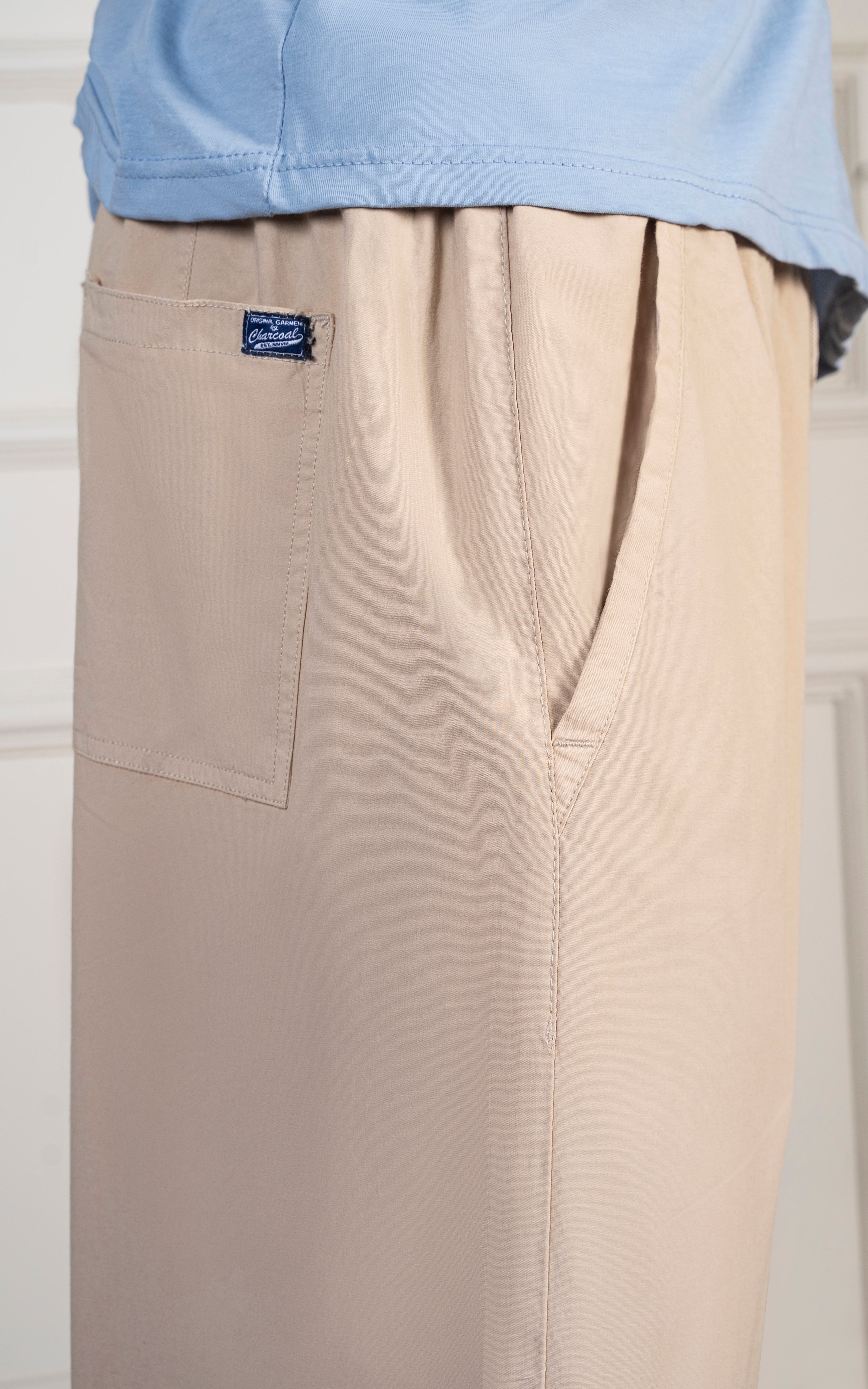 STRAIGHT FIT JOGGER TROUSER BEIGE