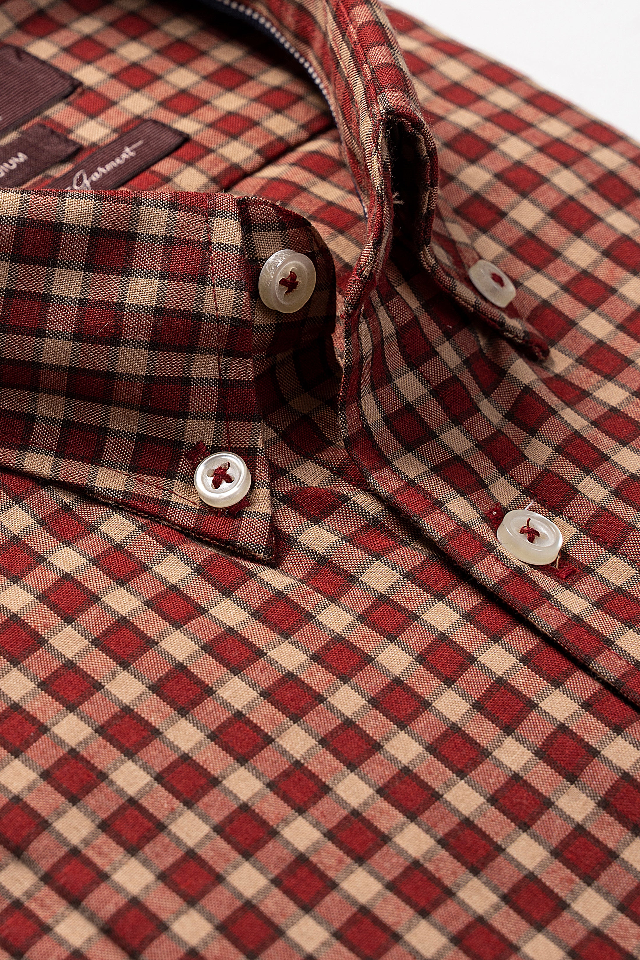 SEMI FORMAL SHIRT HALF SLEEVE MAROON CHECK