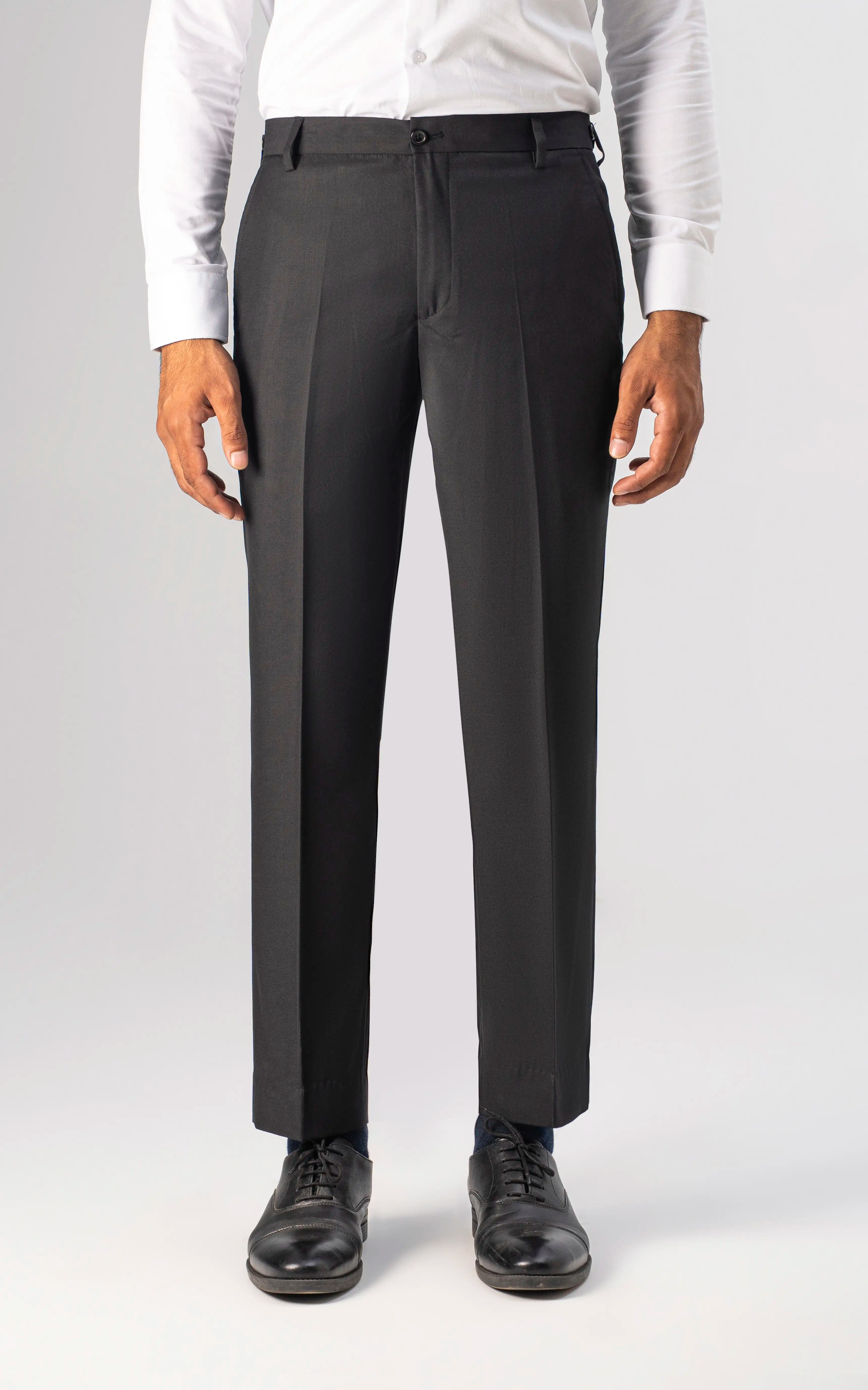 Adjustable Waist Dress Pant Black