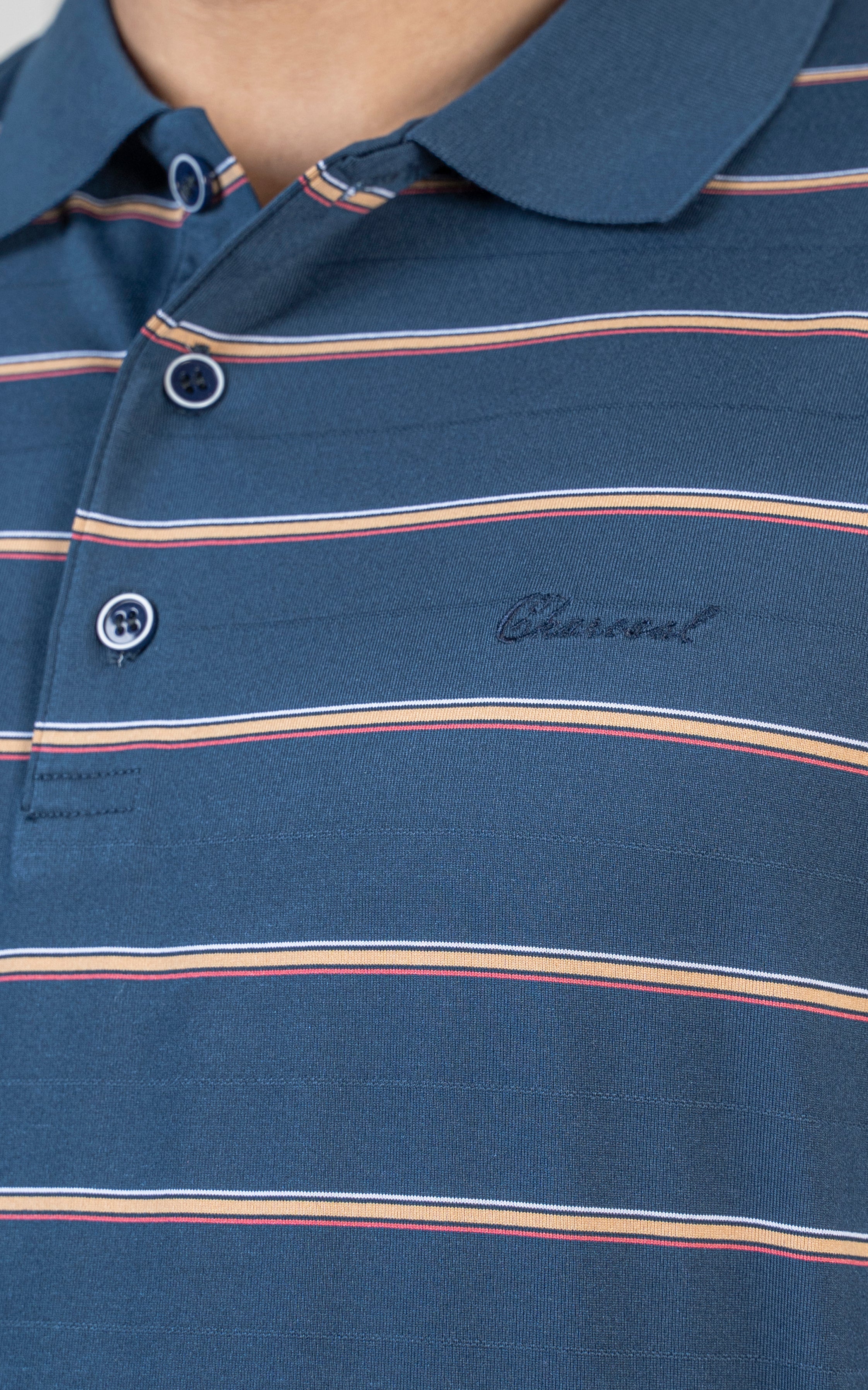EXECUTIVE STRIPPED POLO SHIRT MAROON
