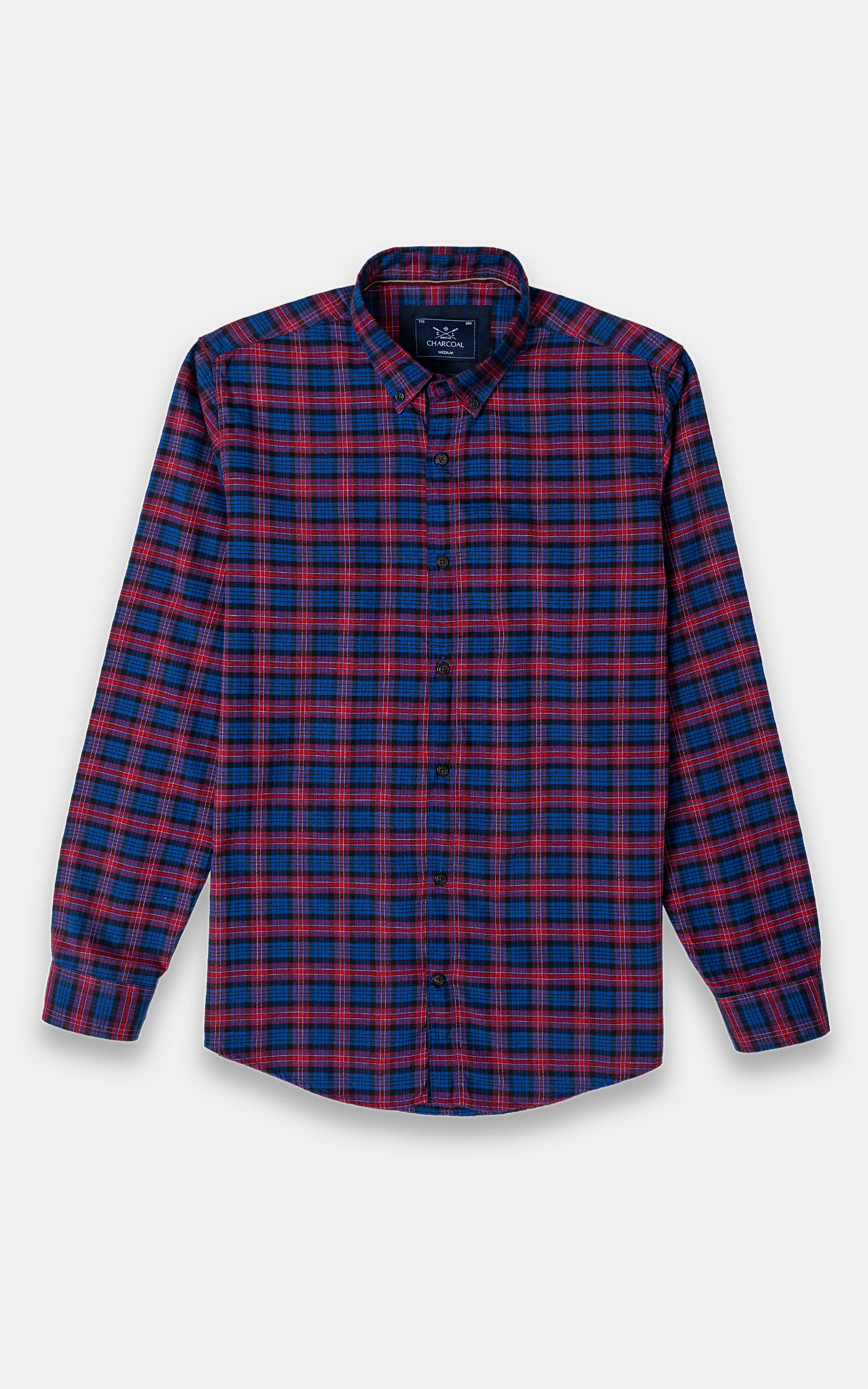 CASUAL SHIRT NAVY MAROON CHECK