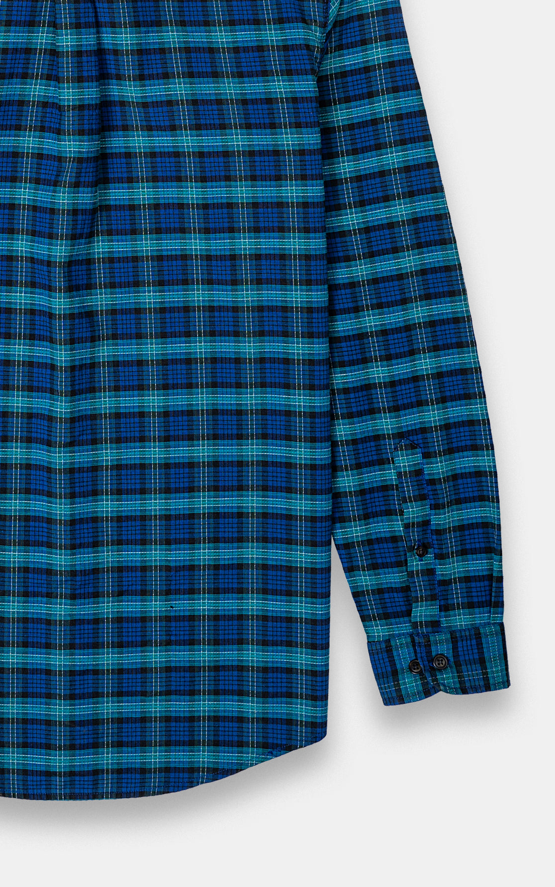 CASUAL SHIRT NAVY GREEN CHECK