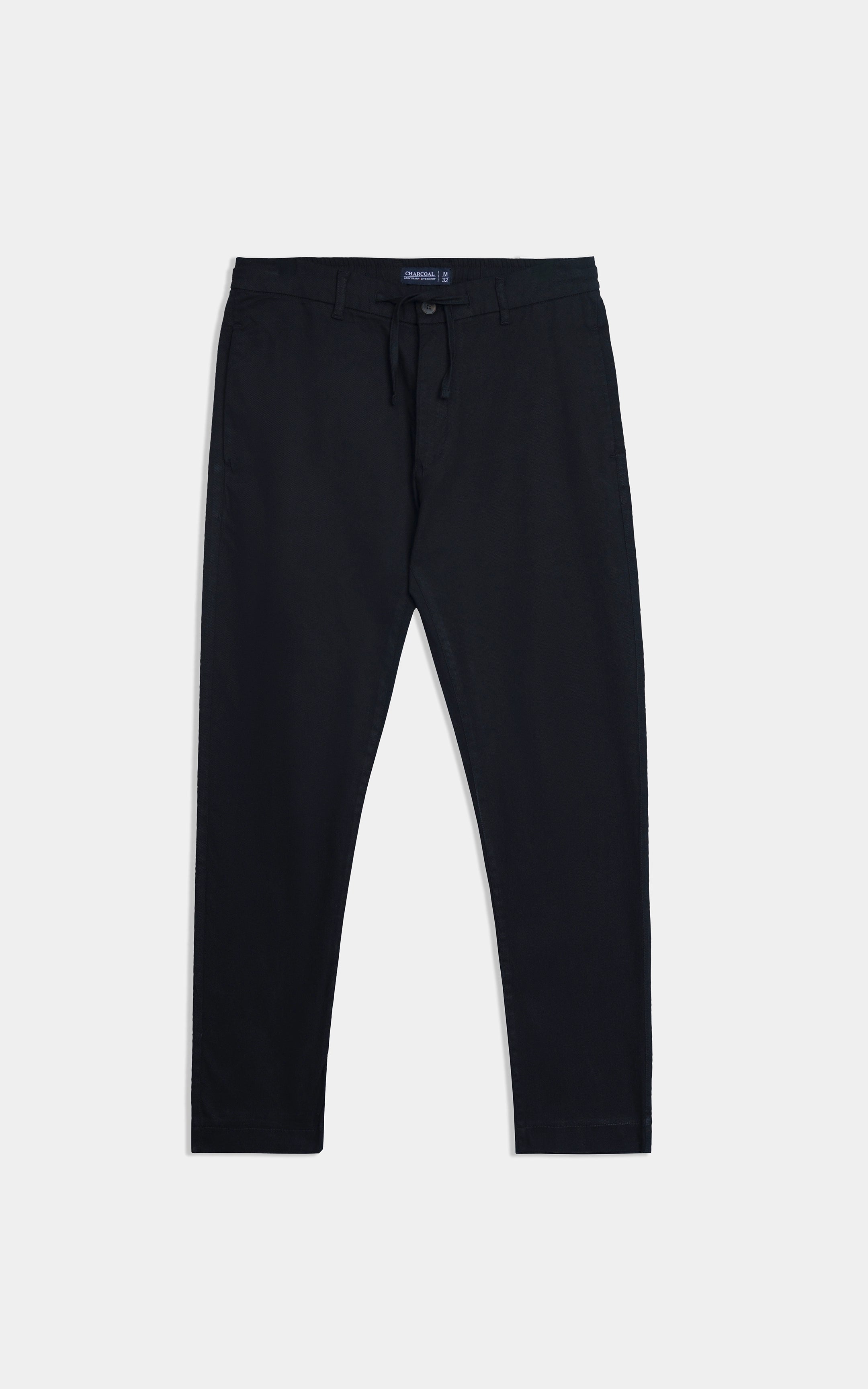 STRAIGHT FIT CASUAL TROUSER BLACK