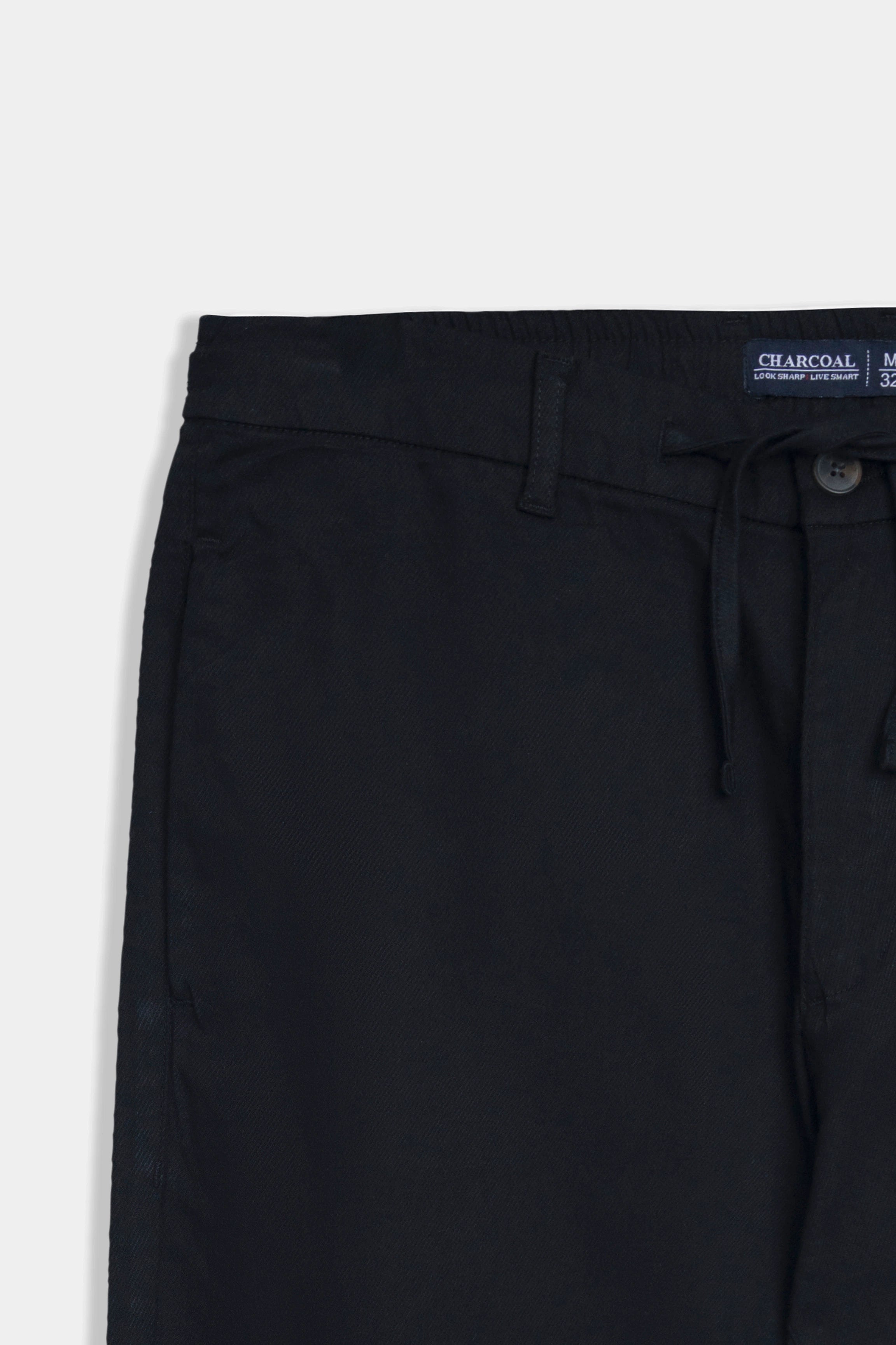 STRAIGHT FIT CASUAL TROUSER BLACK