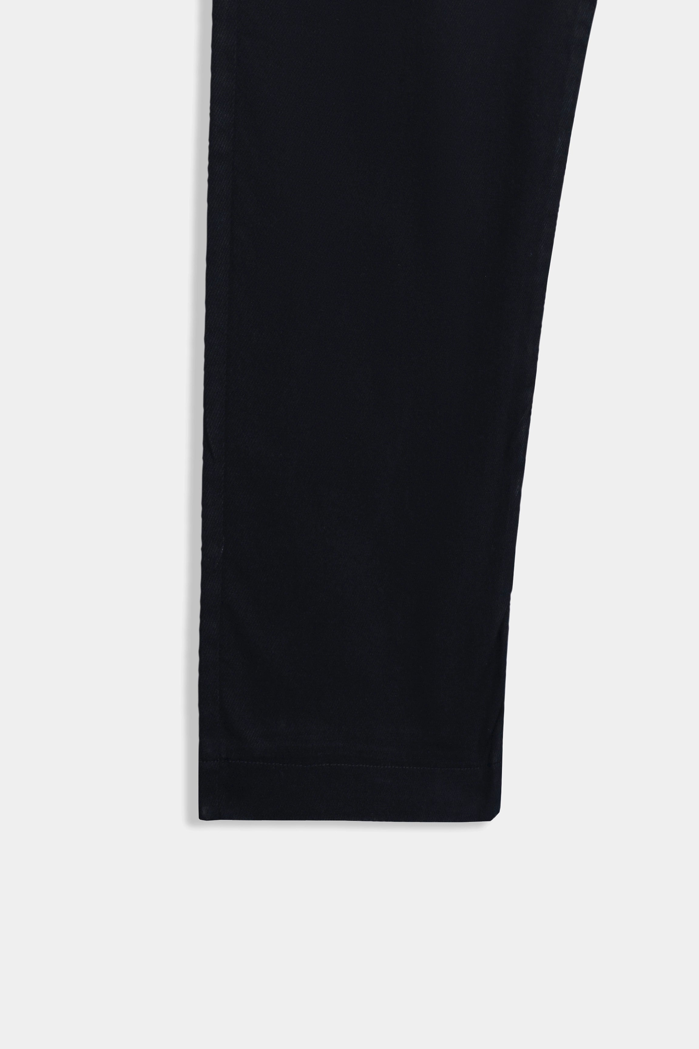 STRAIGHT FIT CASUAL TROUSER BLACK