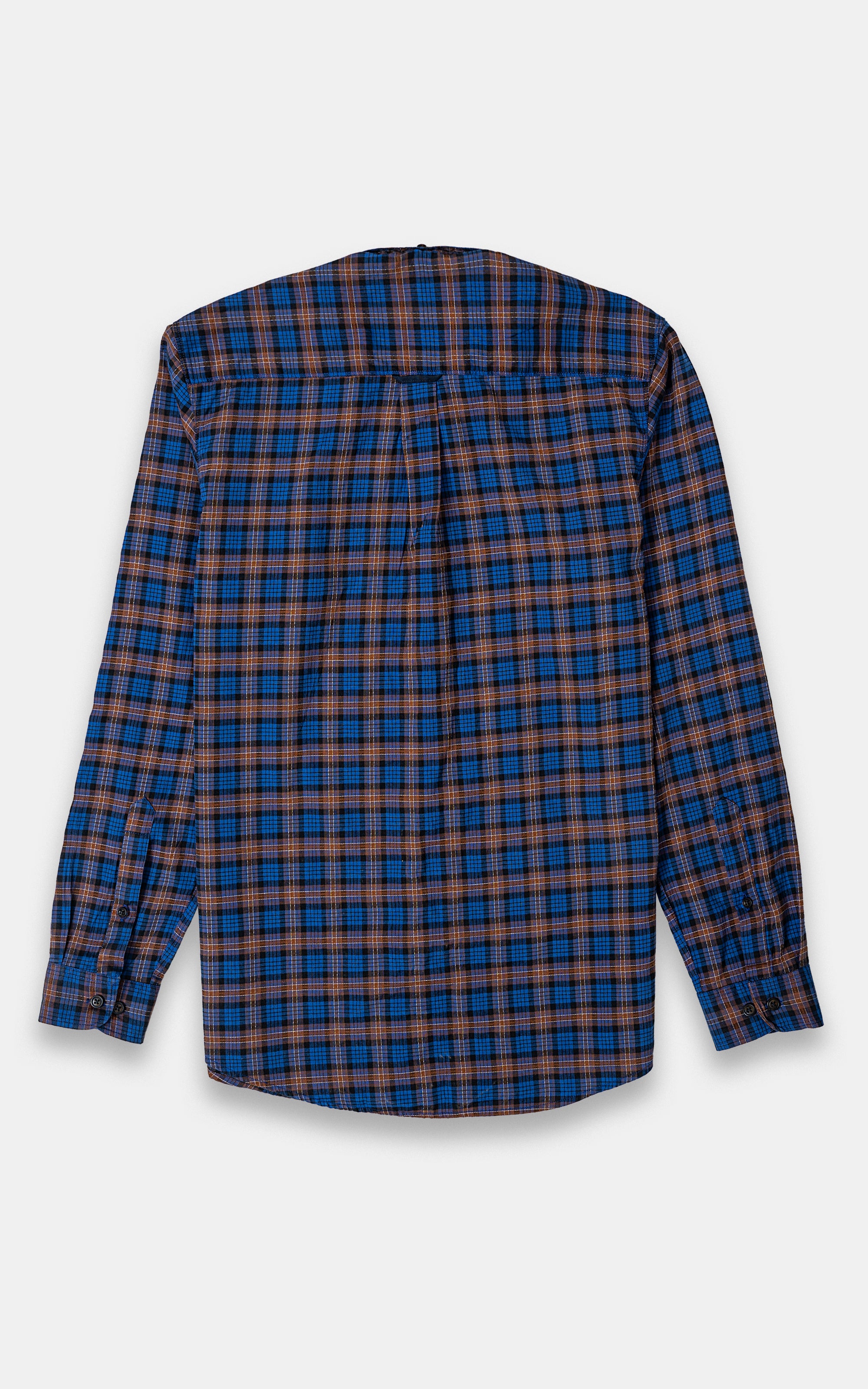 CASUAL SHIRT NAVY RUST CHECK