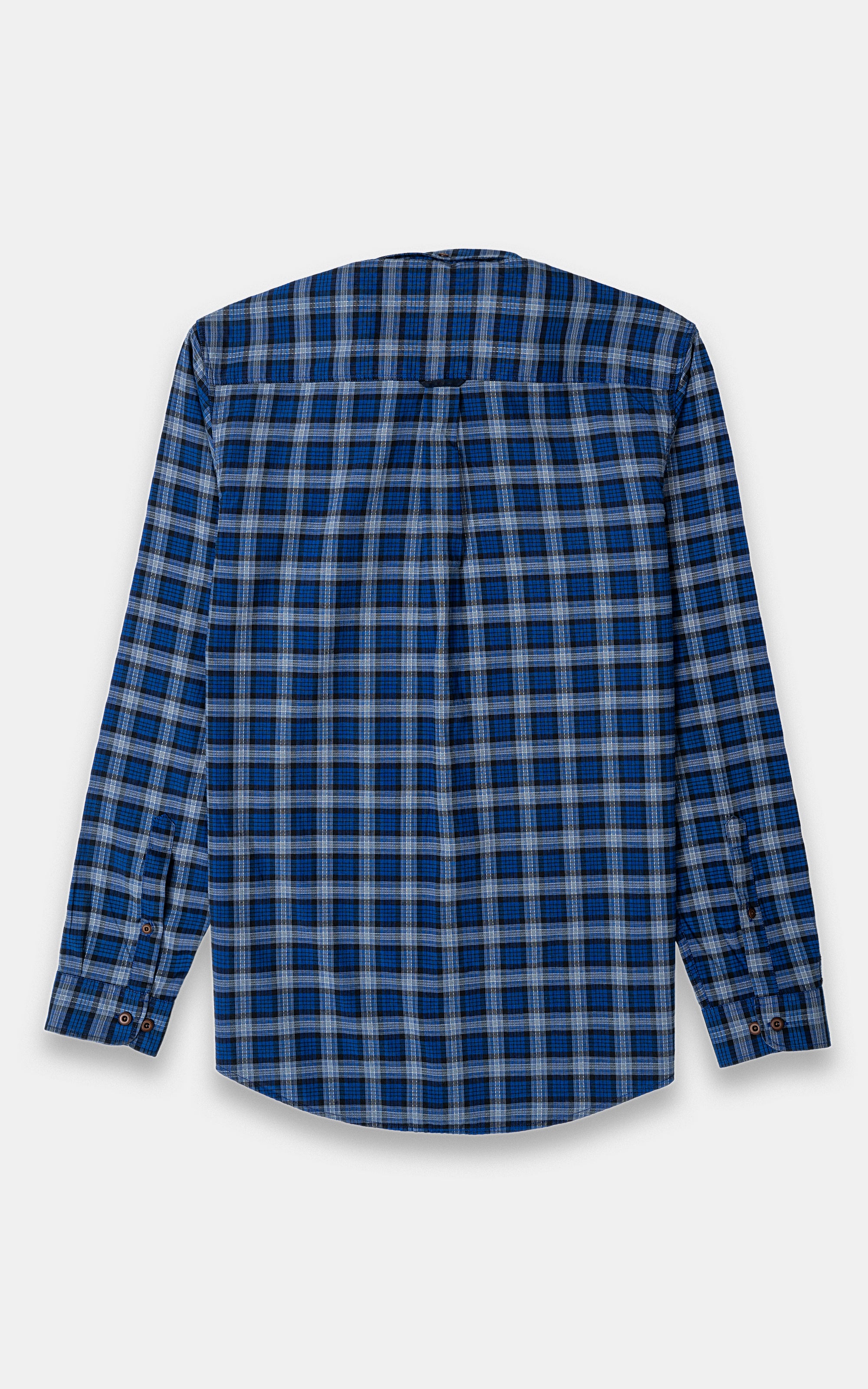 CASUAL SHIRT NAVY GREY CHECK